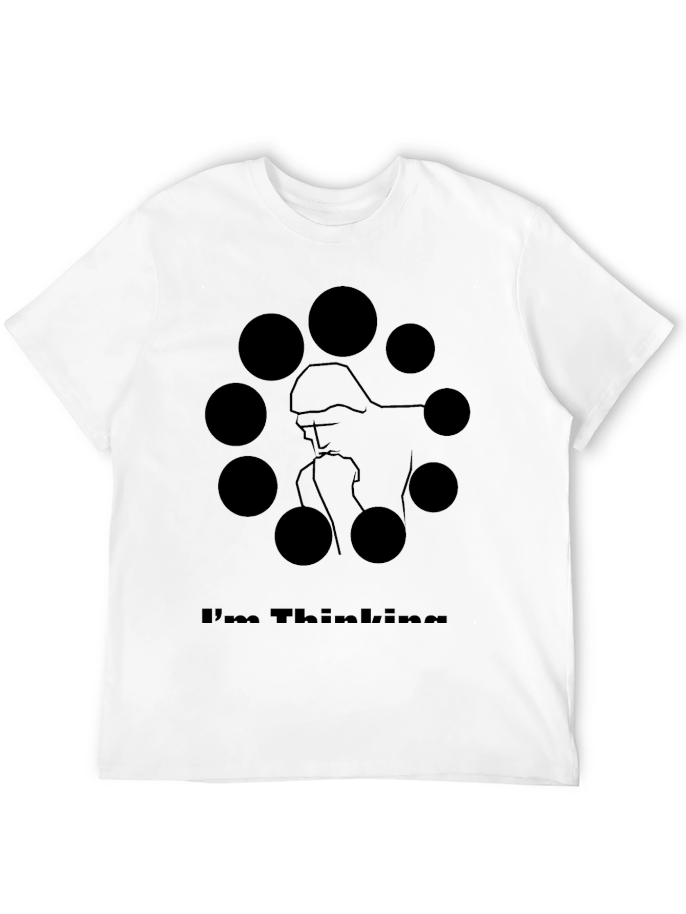 Thinking Man Graphic Tee - Black