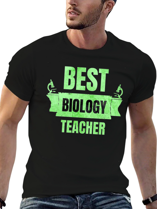 Best Biology Teacher T-Shirt Microscope Graphic