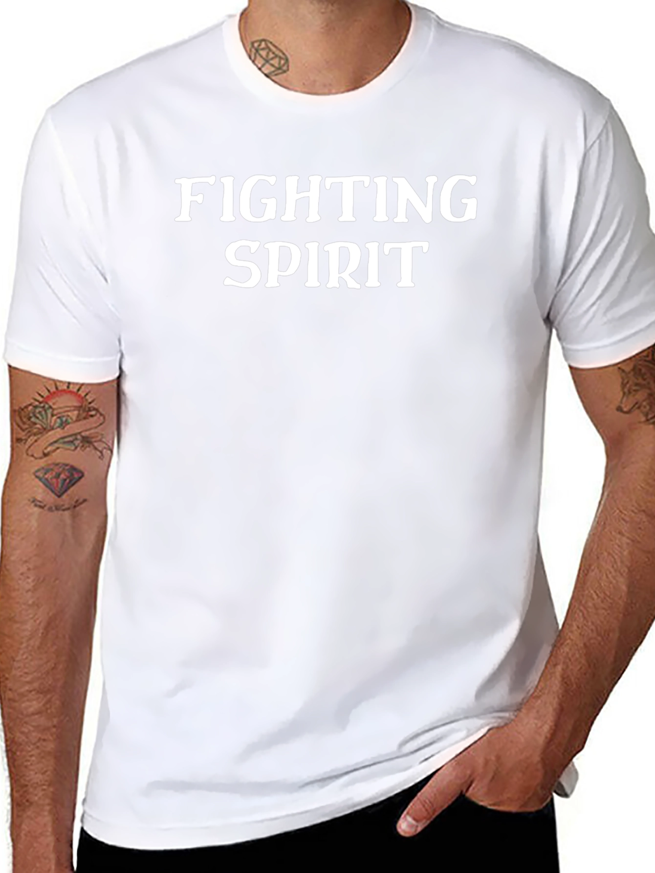 Fighting Spirit Graphic T-Shirt - Motivational Design