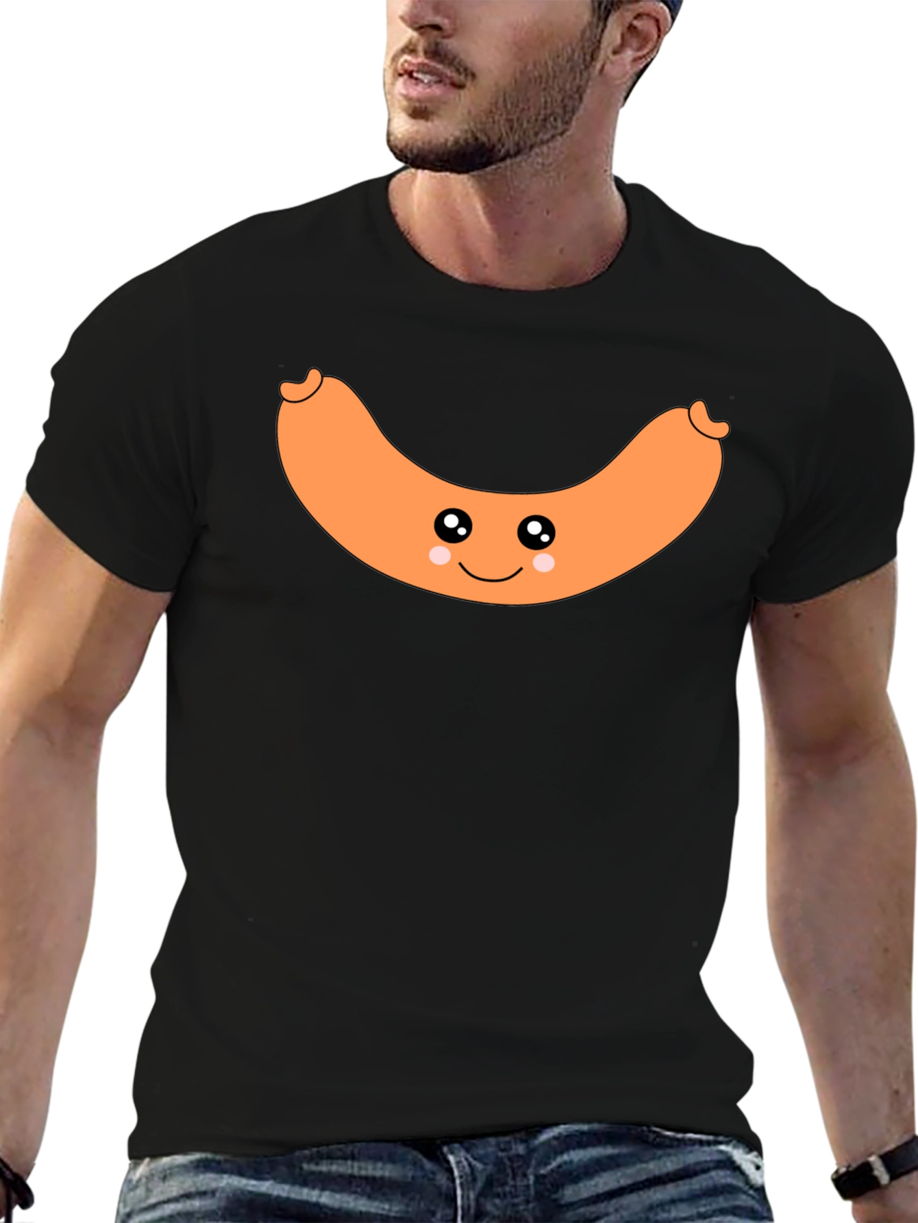 Kawaii Sausage T-Shirt - Funny Foodie Tee