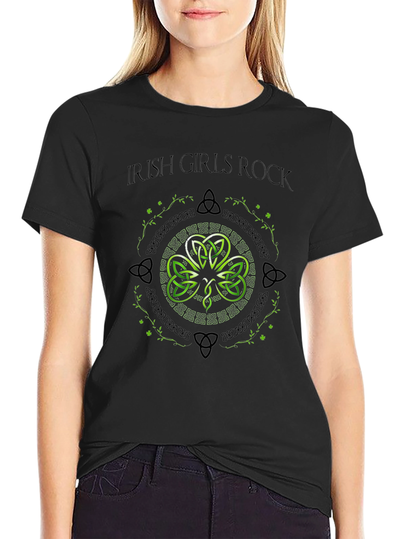 Irish Girls Rock T-Shirt - Shamrock Graphic Tee