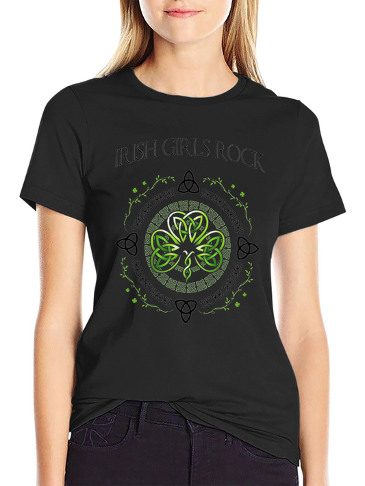 Irish Girls Rock T-Shirt - Shamrock Graphic Tee
