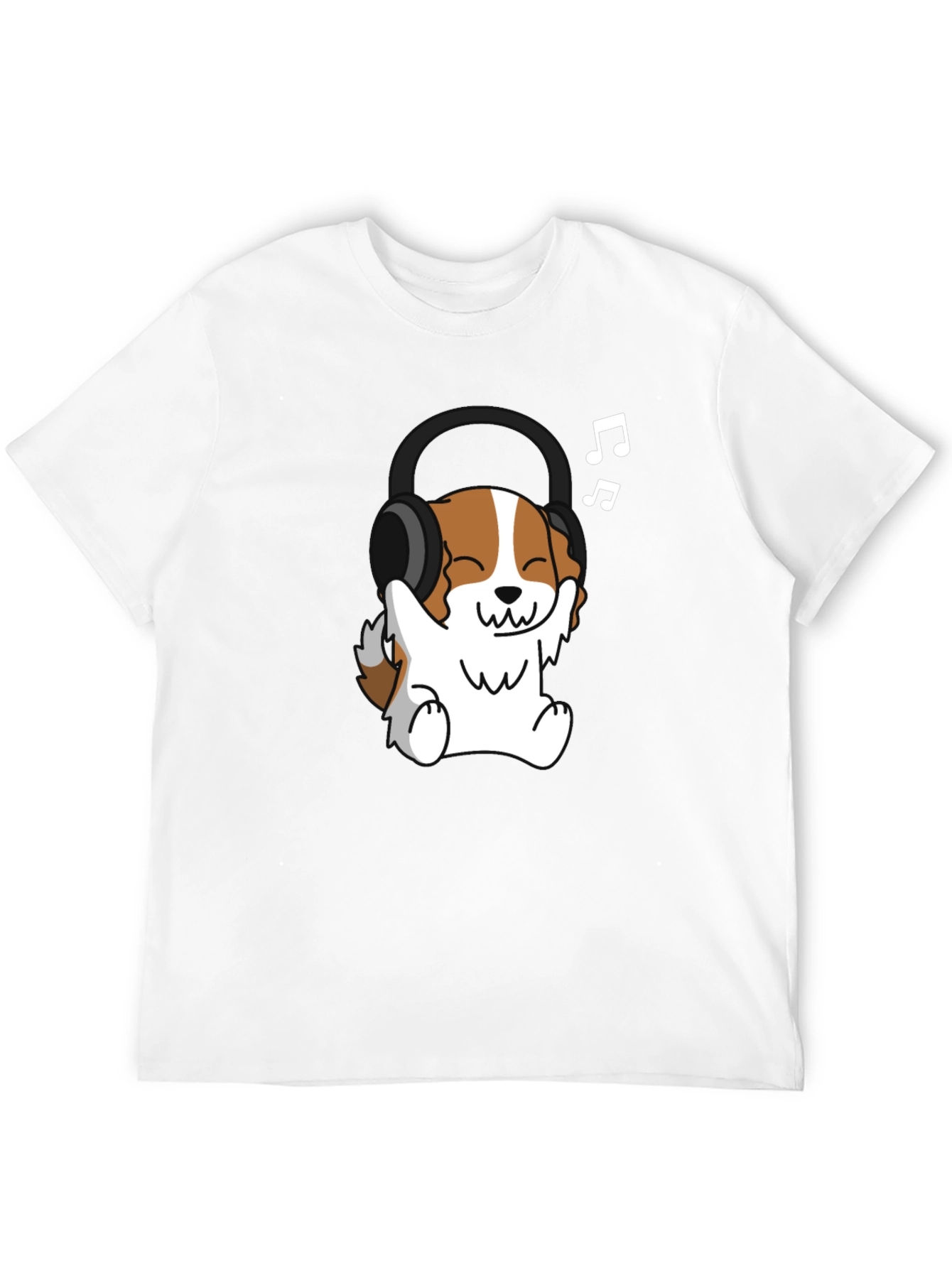 Dog Wearing Headphones Graphic Tee