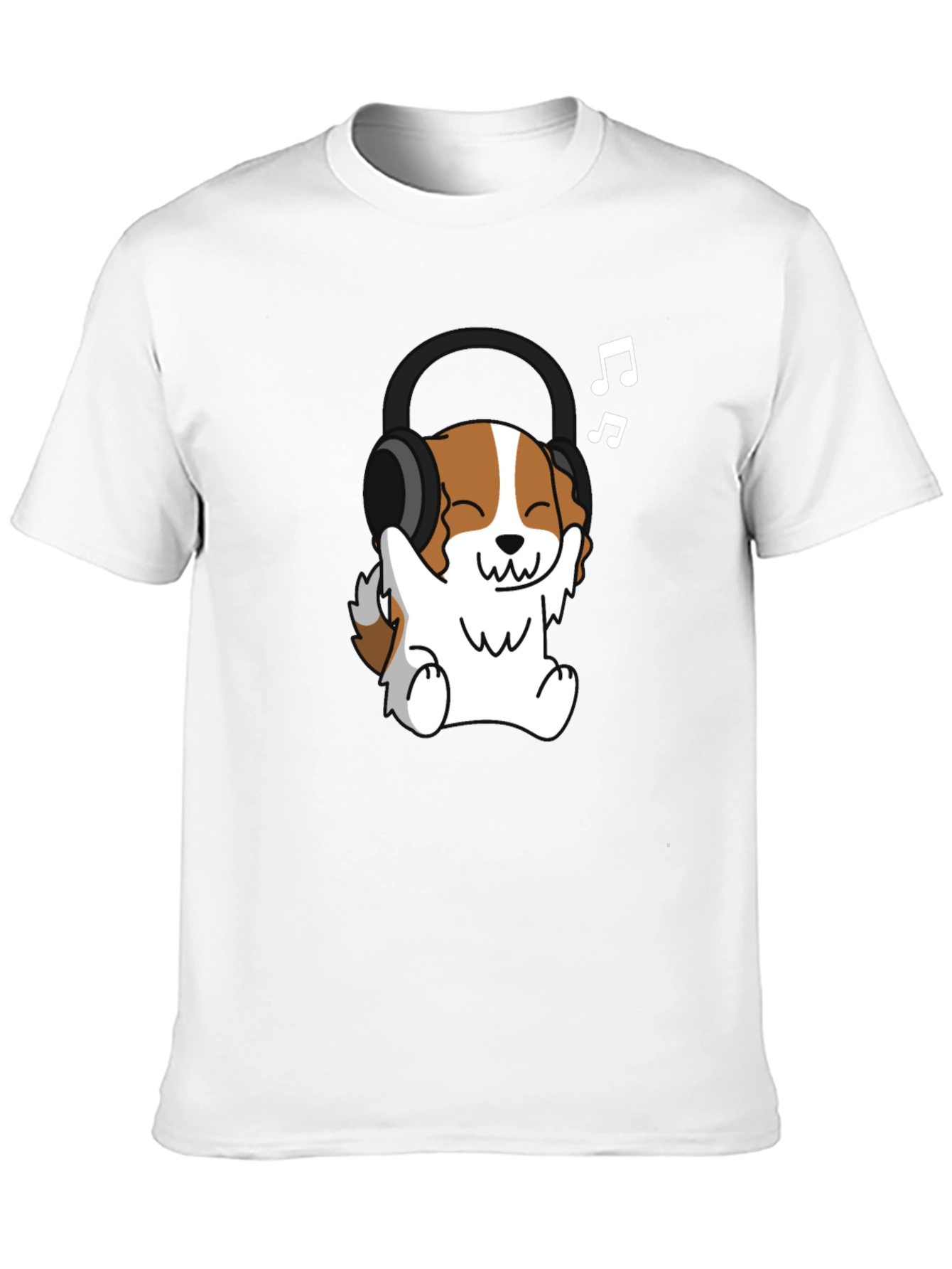 Dog Wearing Headphones Graphic Tee
