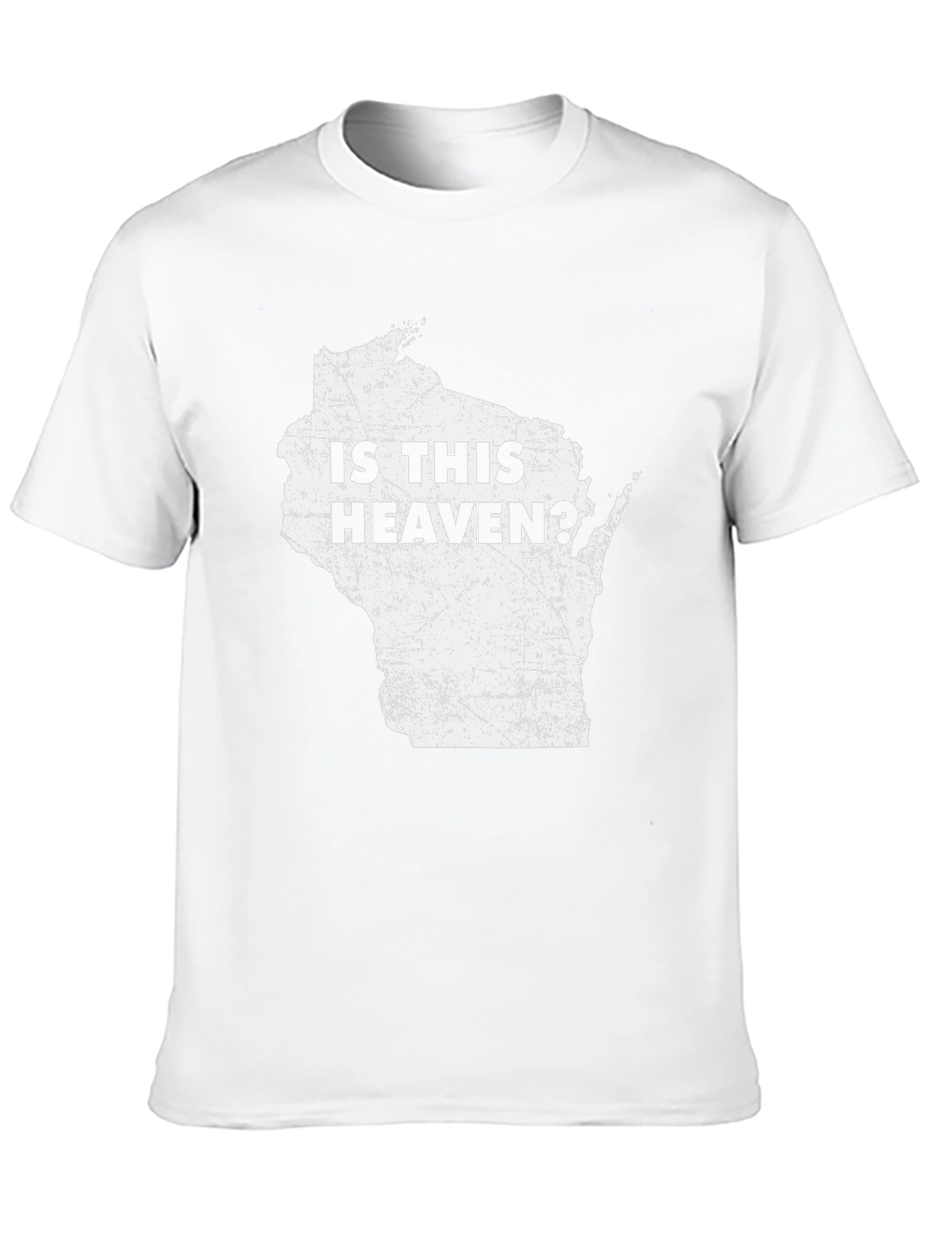 Is This Heaven? Wisconsin State Graphic T-Shirt - Black