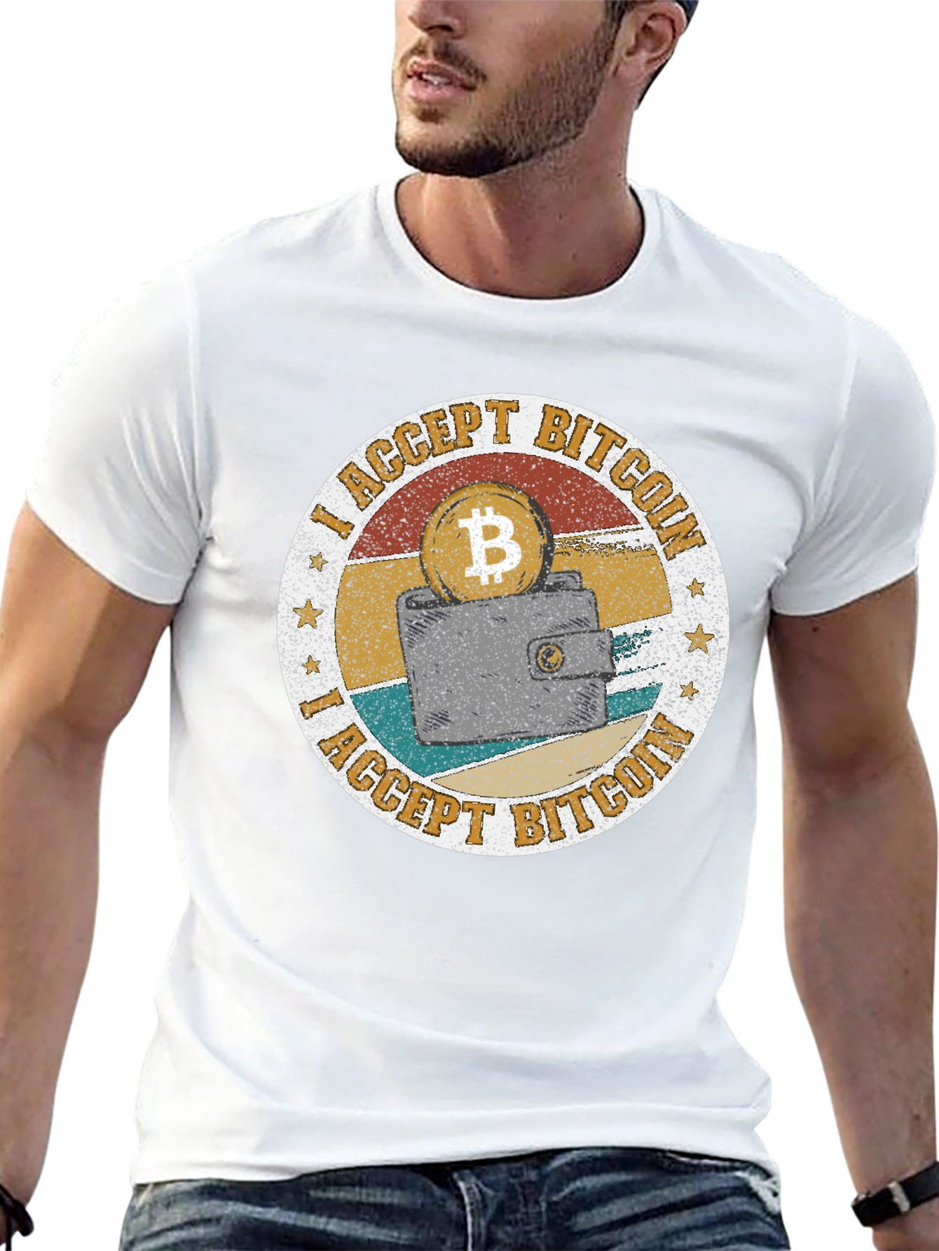 I Accept Bitcoin Graphic Tee - Crypto Enthusiast Shirt