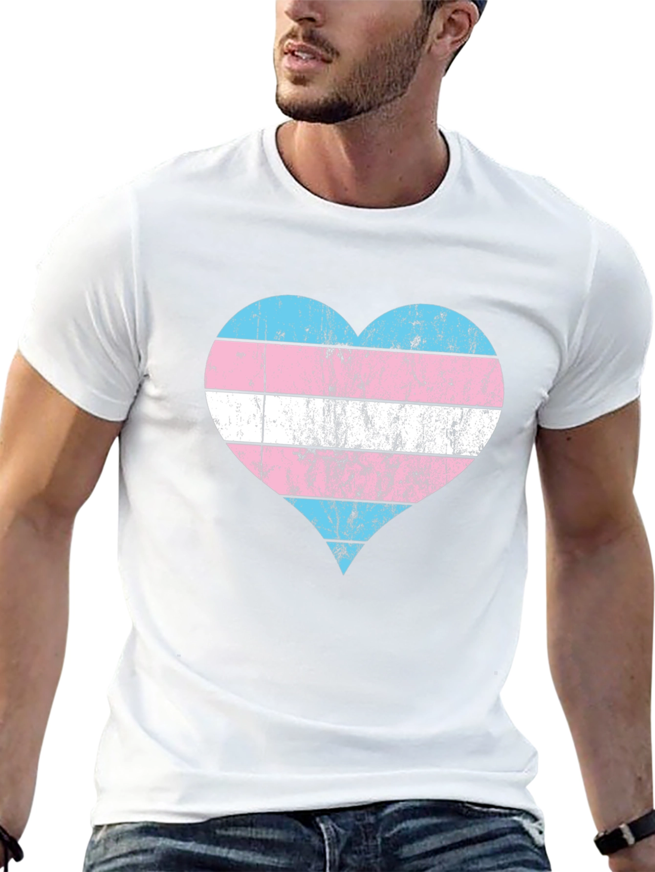 Transgender Pride Flag Heart T-Shirt