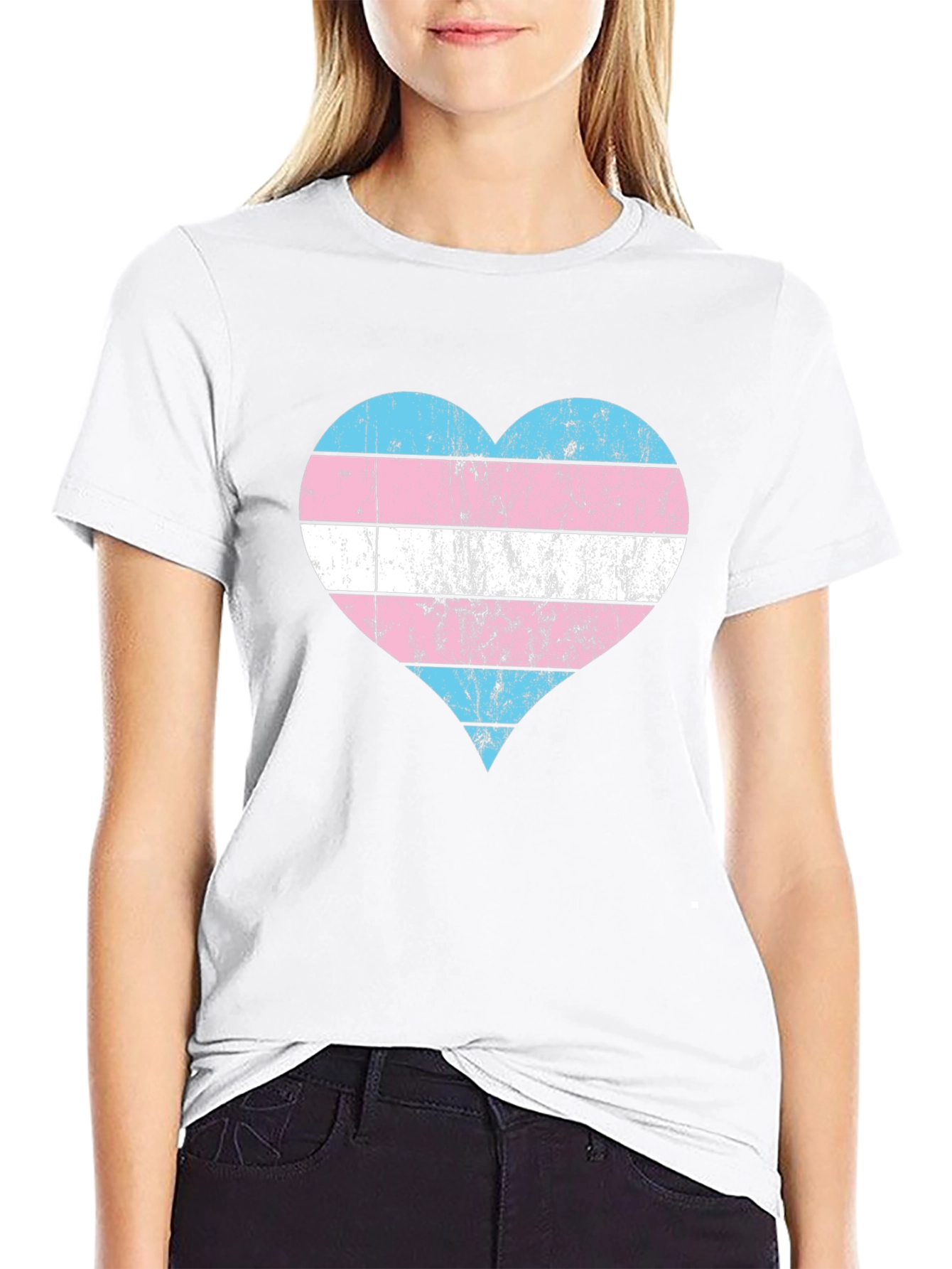 Transgender Pride Flag Heart T-Shirt