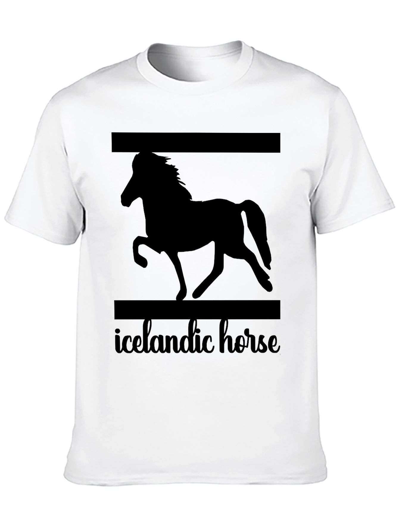 Icelandic Horse Graphic T-Shirt Unisex Black