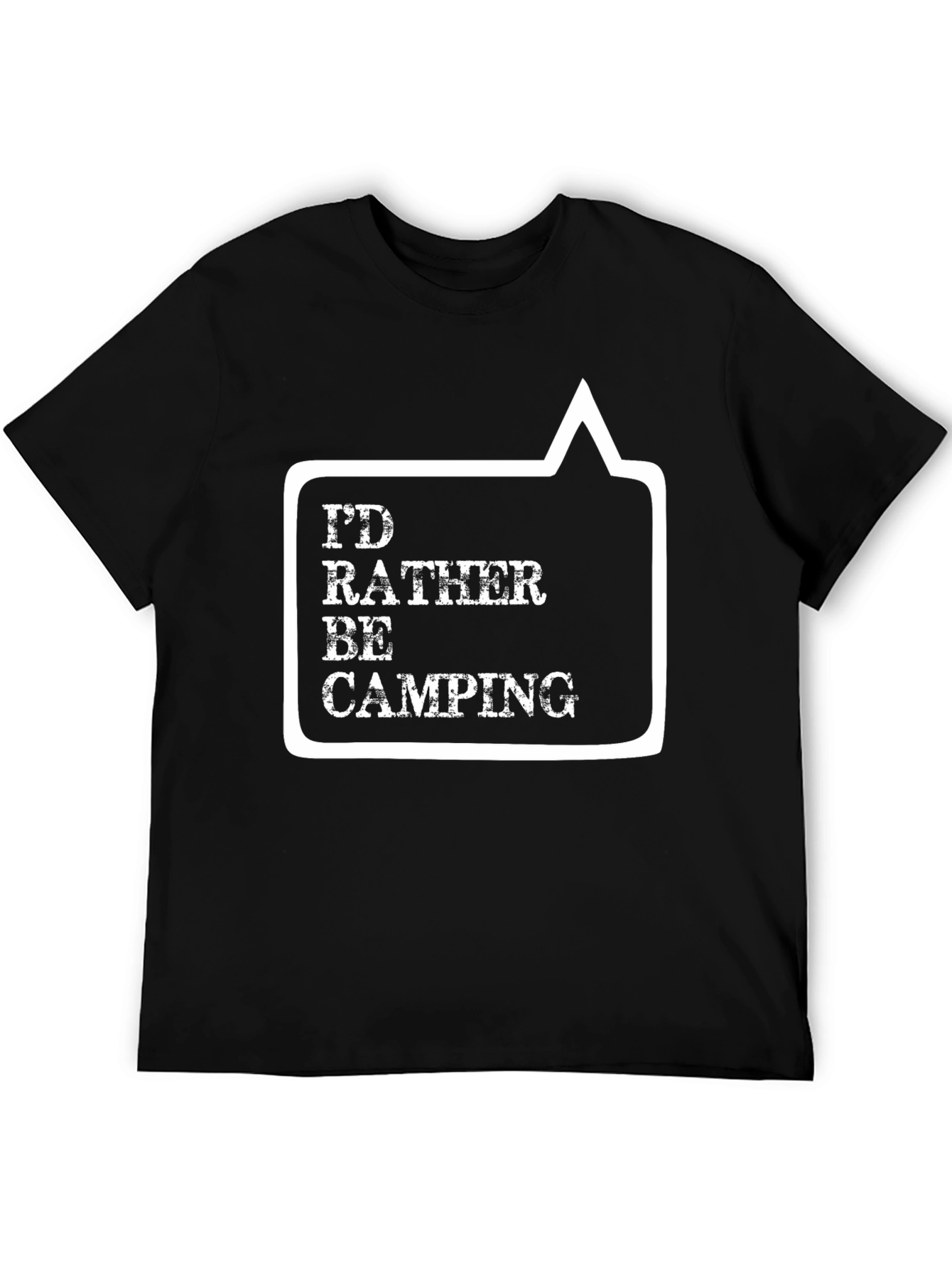 Id Rather Be Camping Graphic Tee - Black