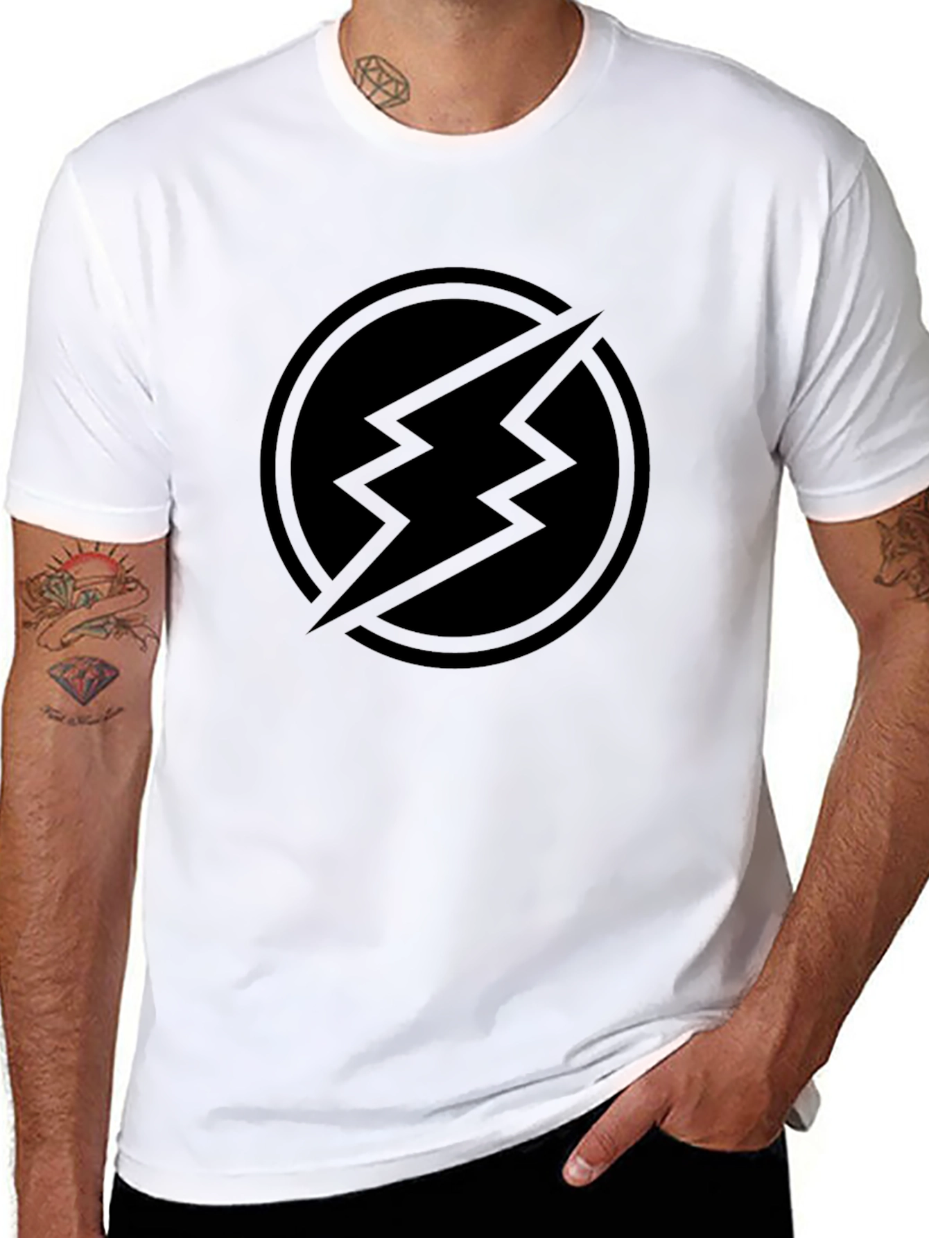 Black Flash Symbol T-Shirt - Dark Superhero Style