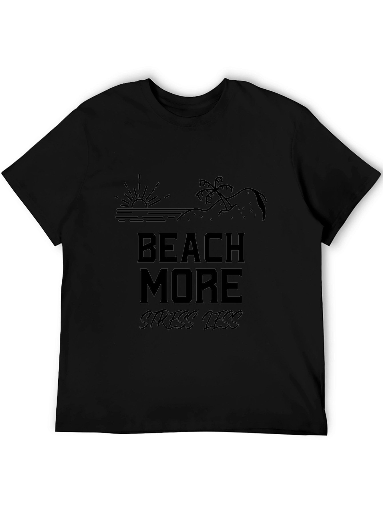 Beach More Stress Less T-Shirt Summer Vacation Tee