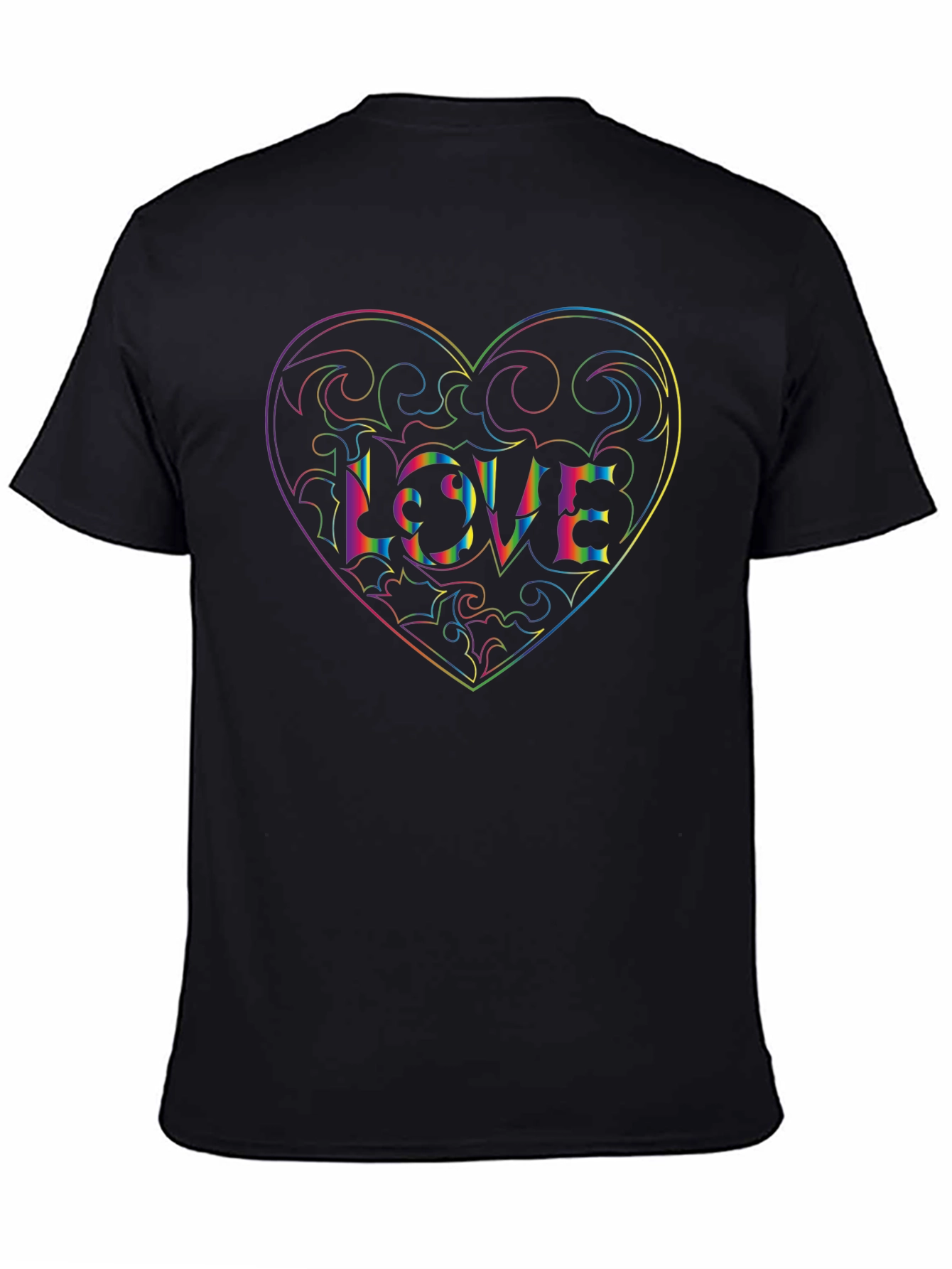 Rainbow Heart LOVE Graphic Tee - Unisex
