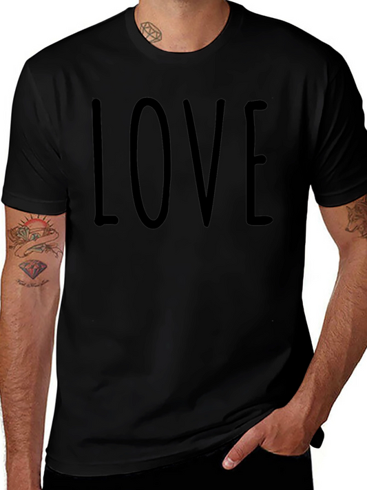 Love Graphic Black Crew Neck T-Shirt