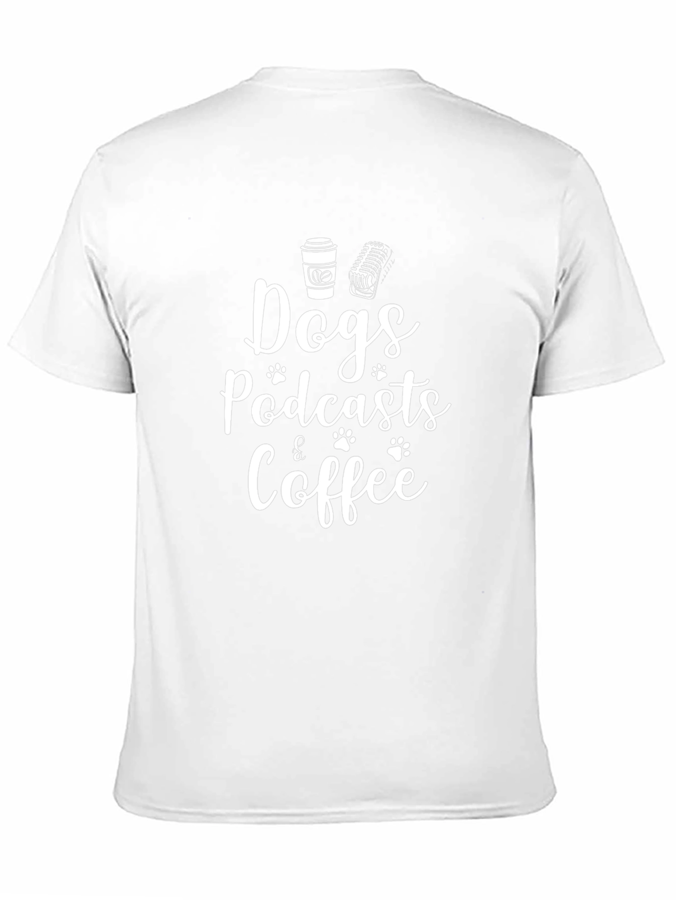 Dogs Podcasts & Coffee Graphic T-Shirt