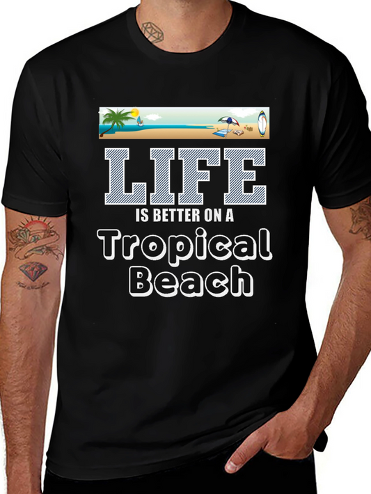 Tropical Beach Life Graphic Tee