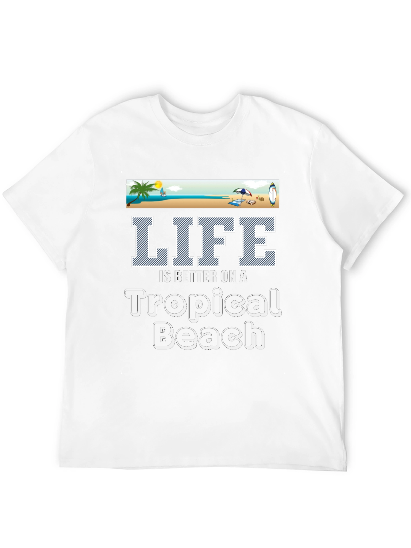 Tropical Beach Life Graphic Tee