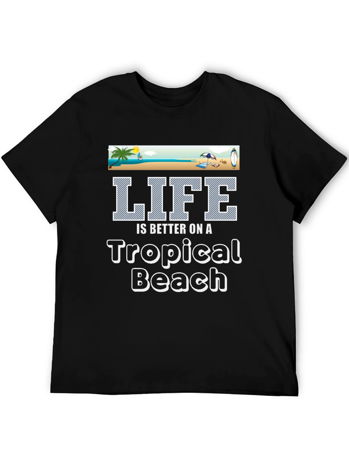 Tropical Beach Life Graphic Tee
