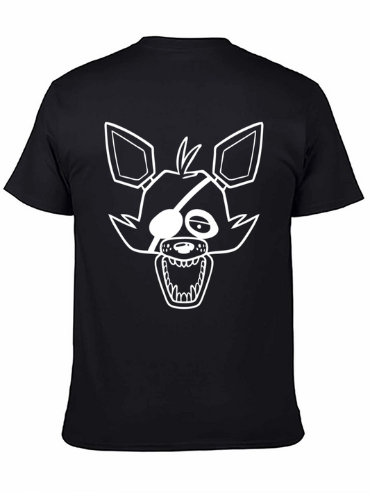 Foxy FNAF Graphic Tee - Black Cotton Blend
