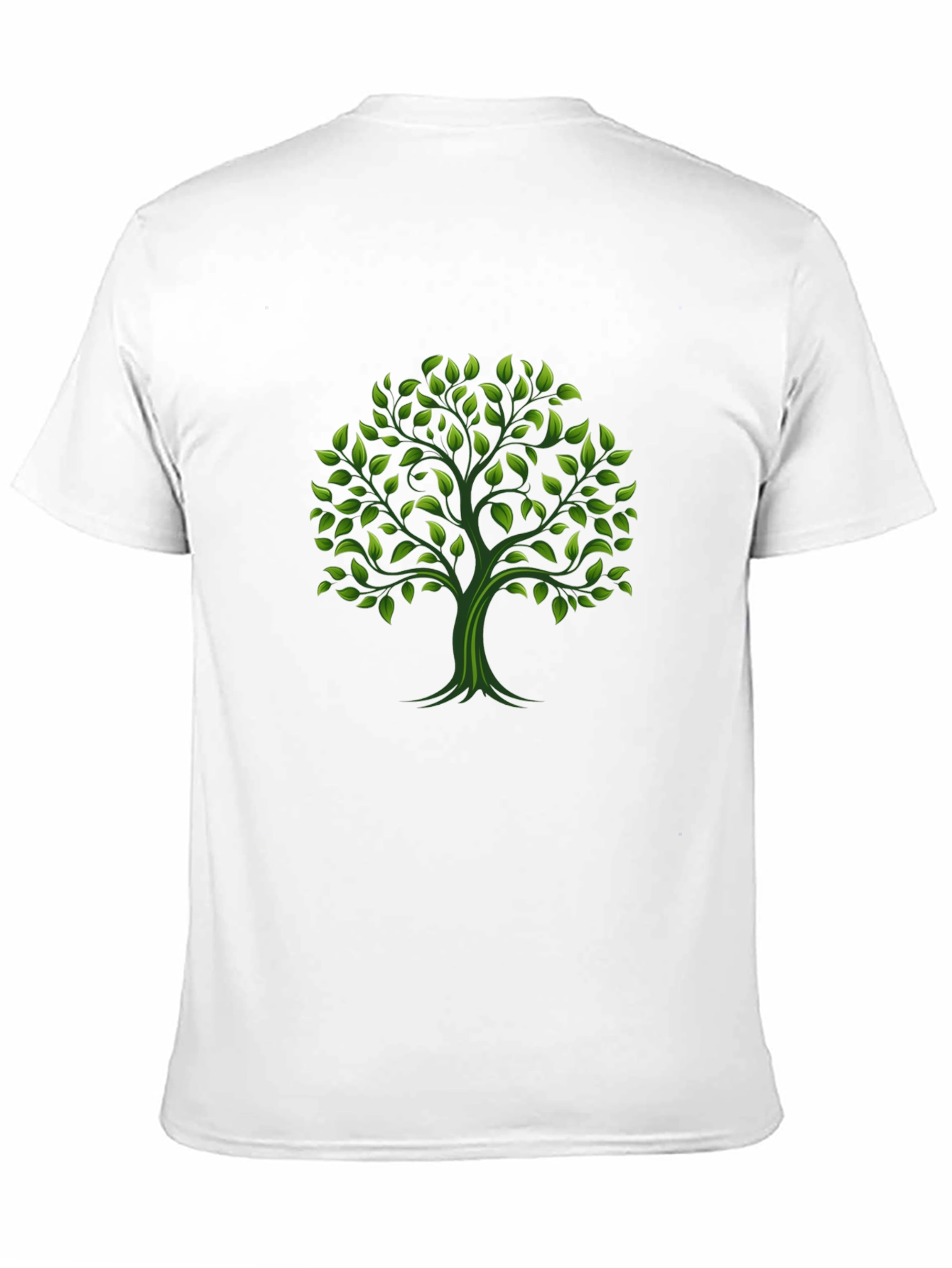 Green Tree Graphic Black T-Shirt