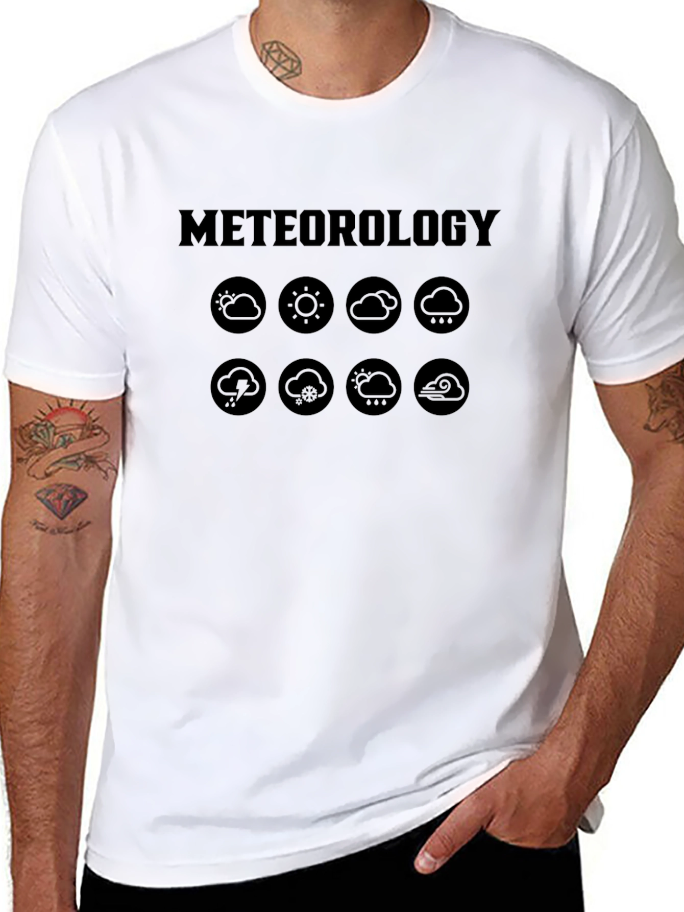 Meteorology Weather Icons Graphic T-Shirt