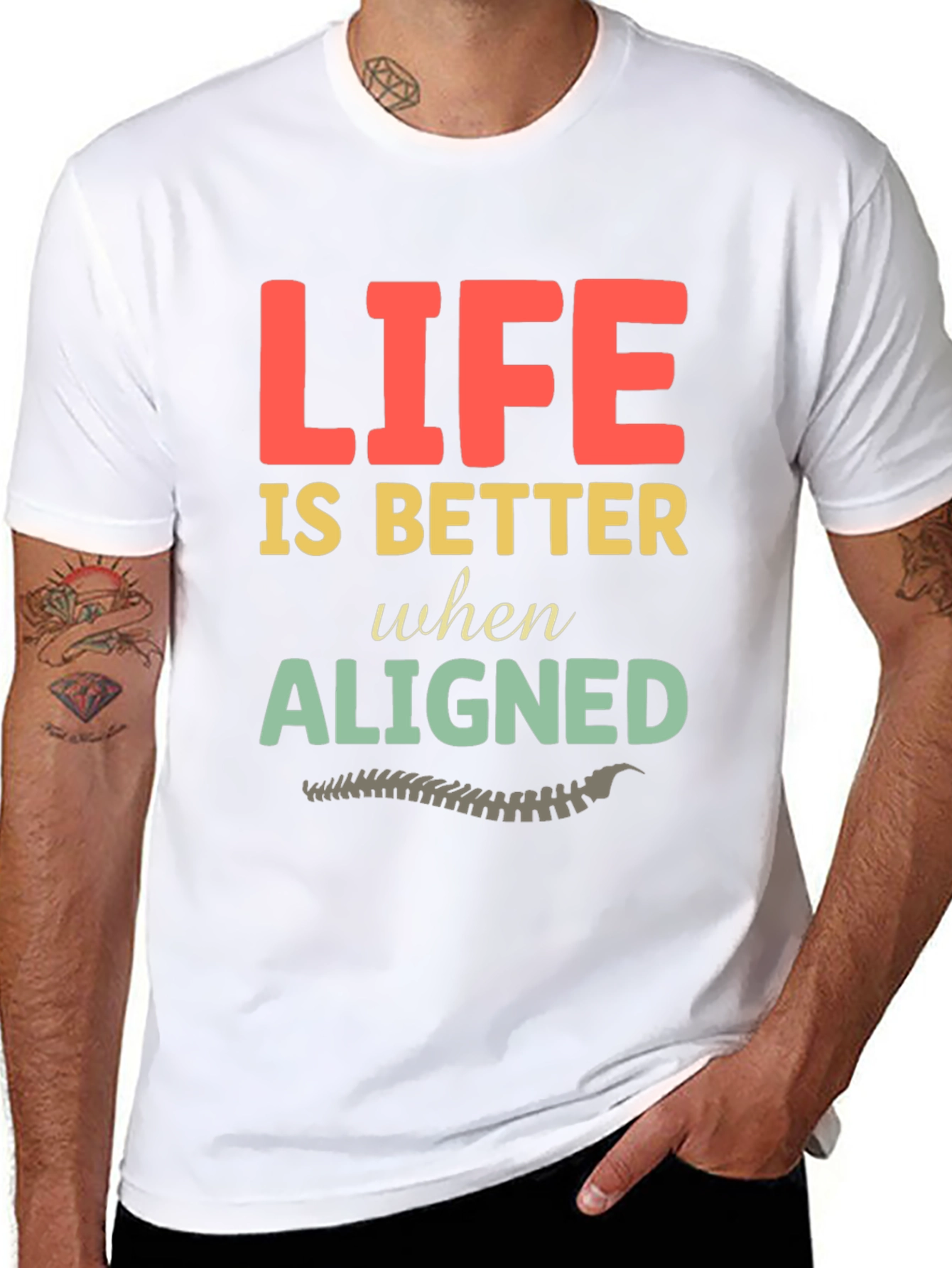 Life is Better Aligned Chiropractic T-Shirt