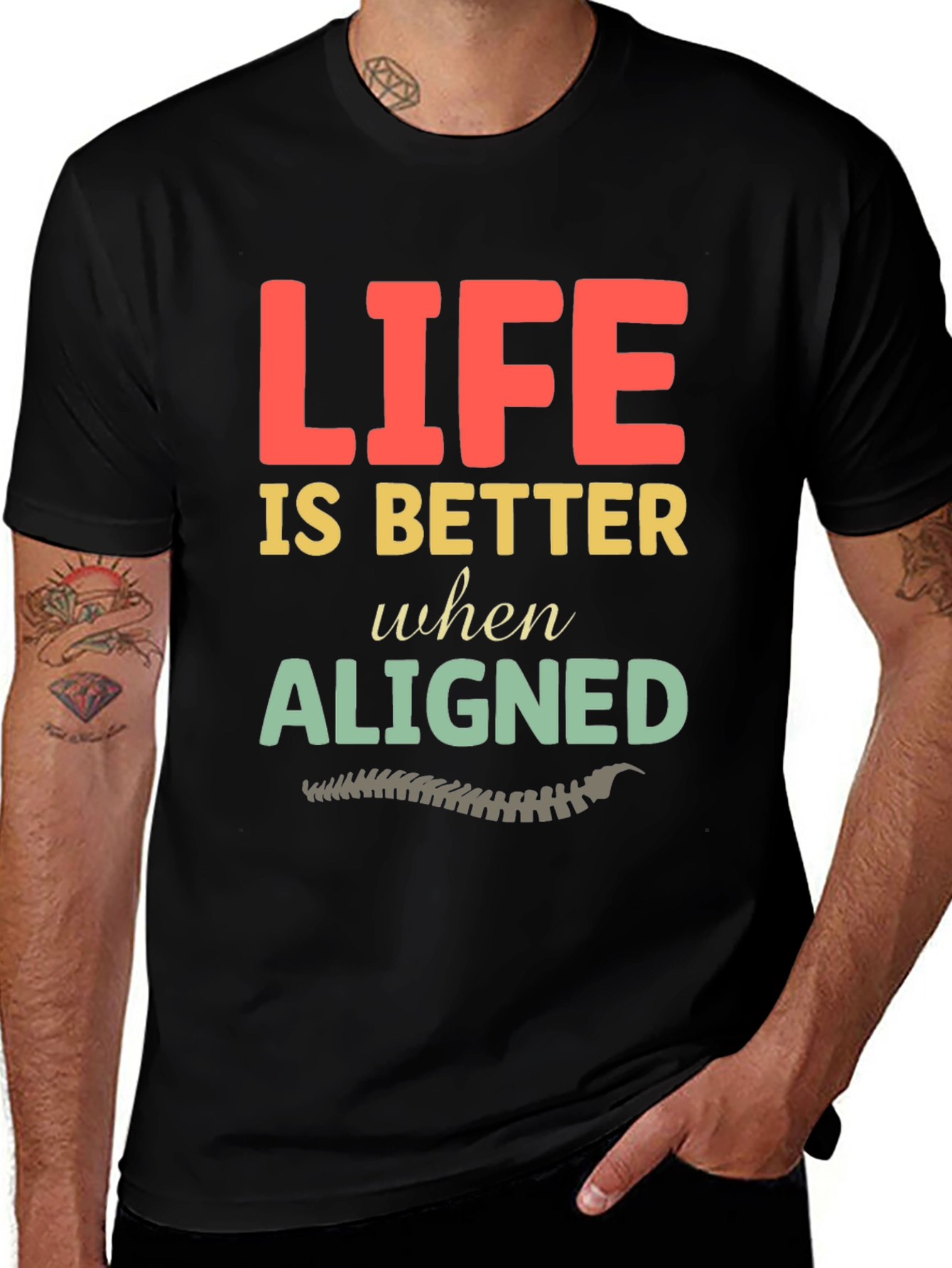 Life is Better Aligned Chiropractic T-Shirt