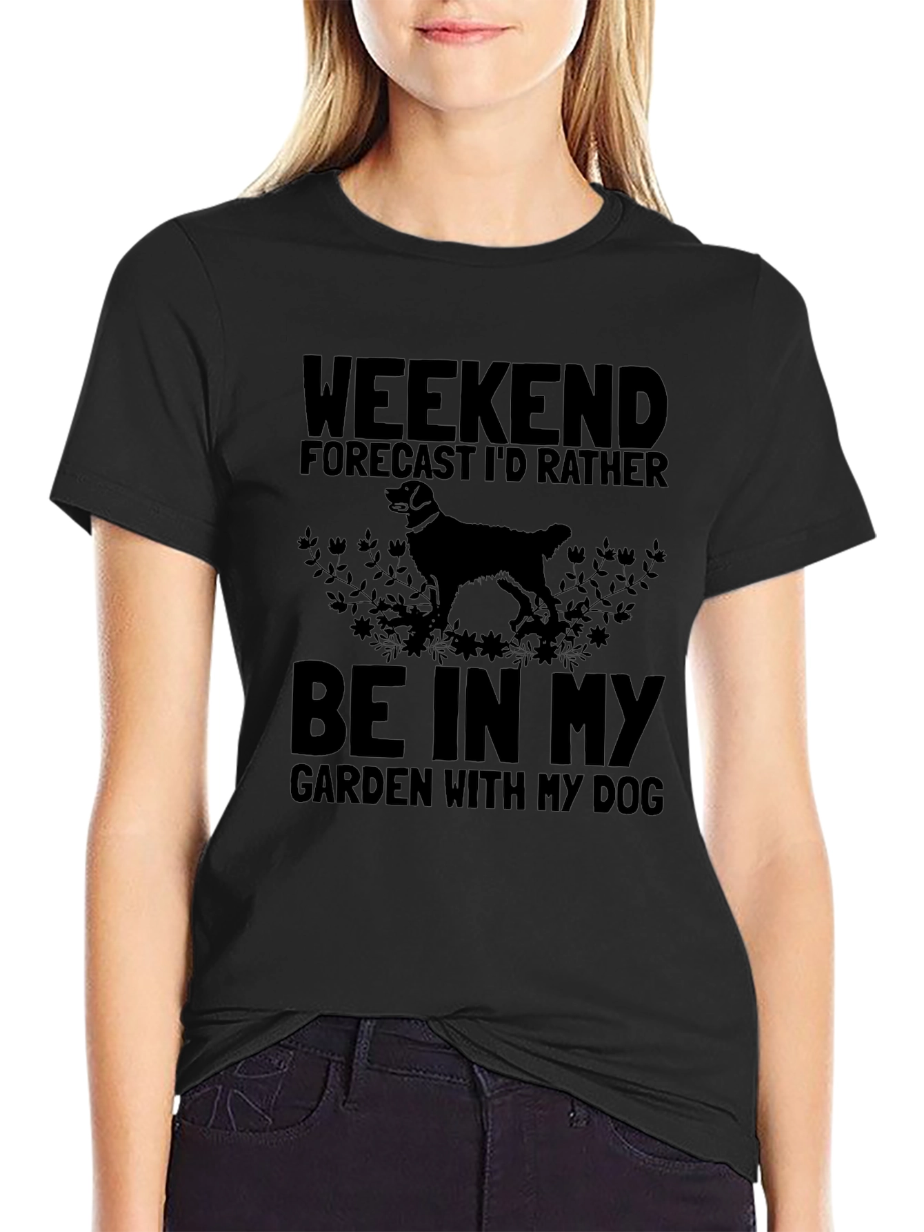 Weekend Forecast Dog Garden T-Shirt