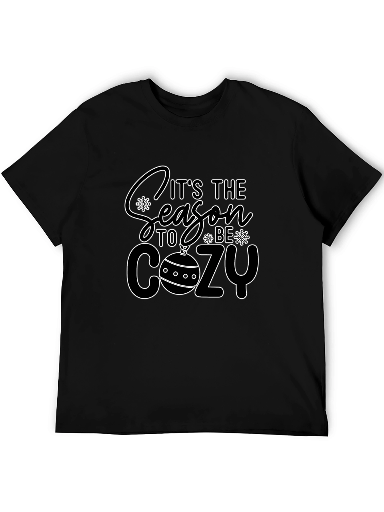 Its The Season To Be Cozy Black T-Shirt