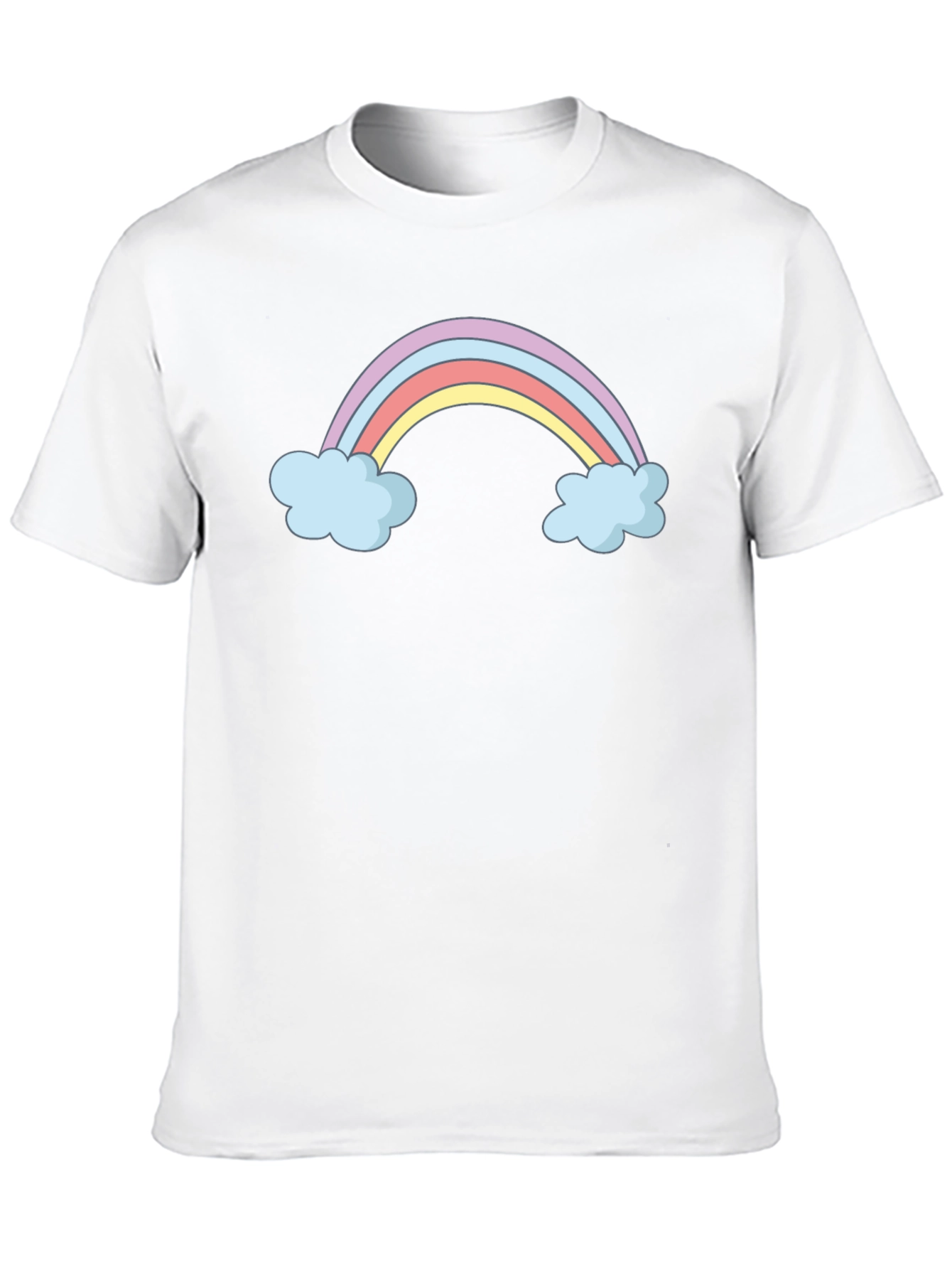 Rainbow Cloud Graphic T-Shirt - Soft Cotton Blend
