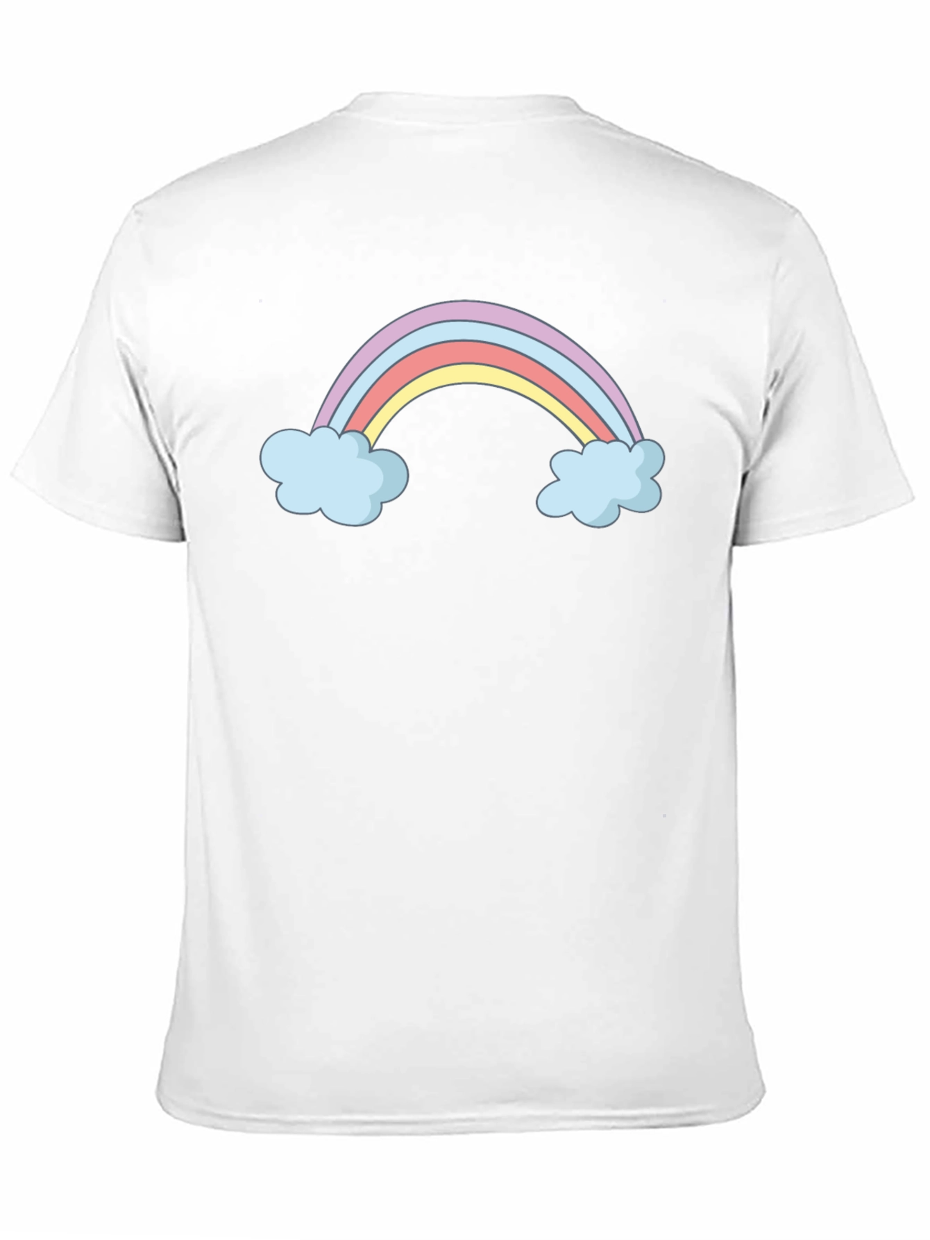 Rainbow Cloud Graphic T-Shirt - Soft Cotton Blend