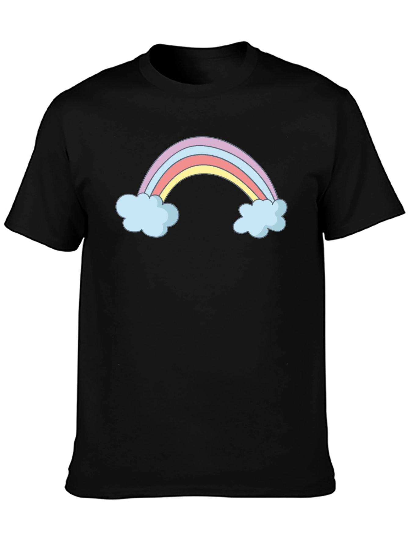 Rainbow Cloud Graphic T-Shirt - Soft Cotton Blend