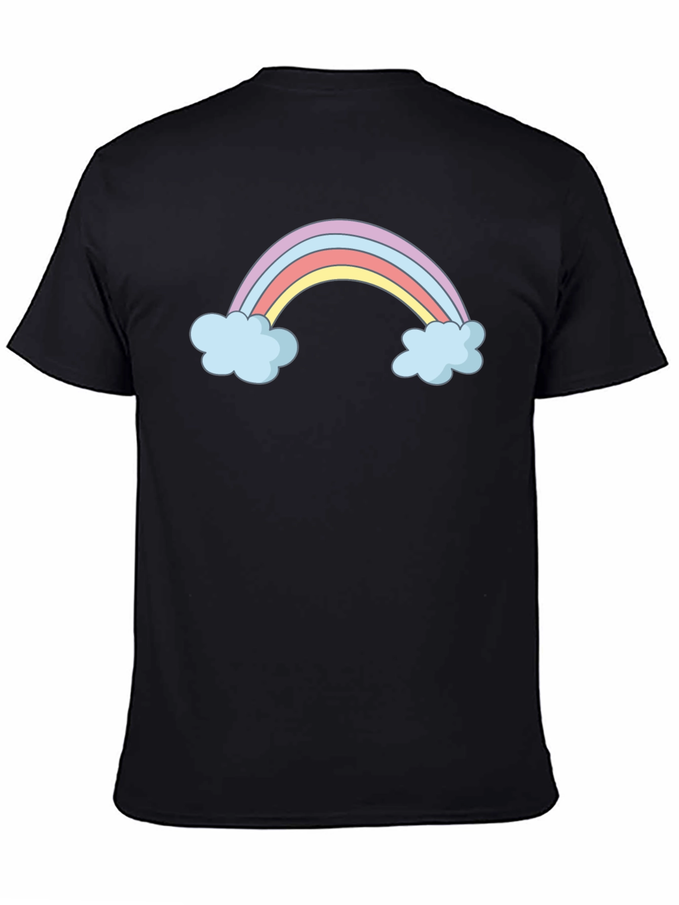 Rainbow Cloud Graphic T-Shirt - Soft Cotton Blend