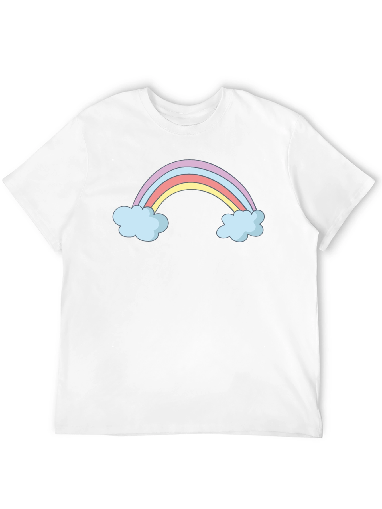 Rainbow Cloud Graphic T-Shirt - Soft Cotton Blend