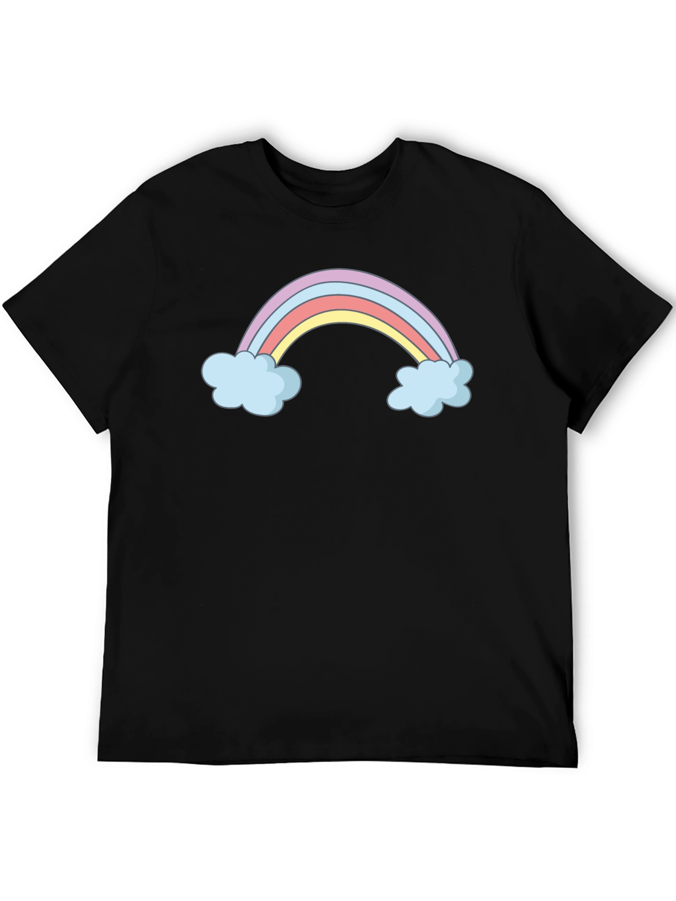 Rainbow Cloud Graphic T-Shirt - Soft Cotton Blend