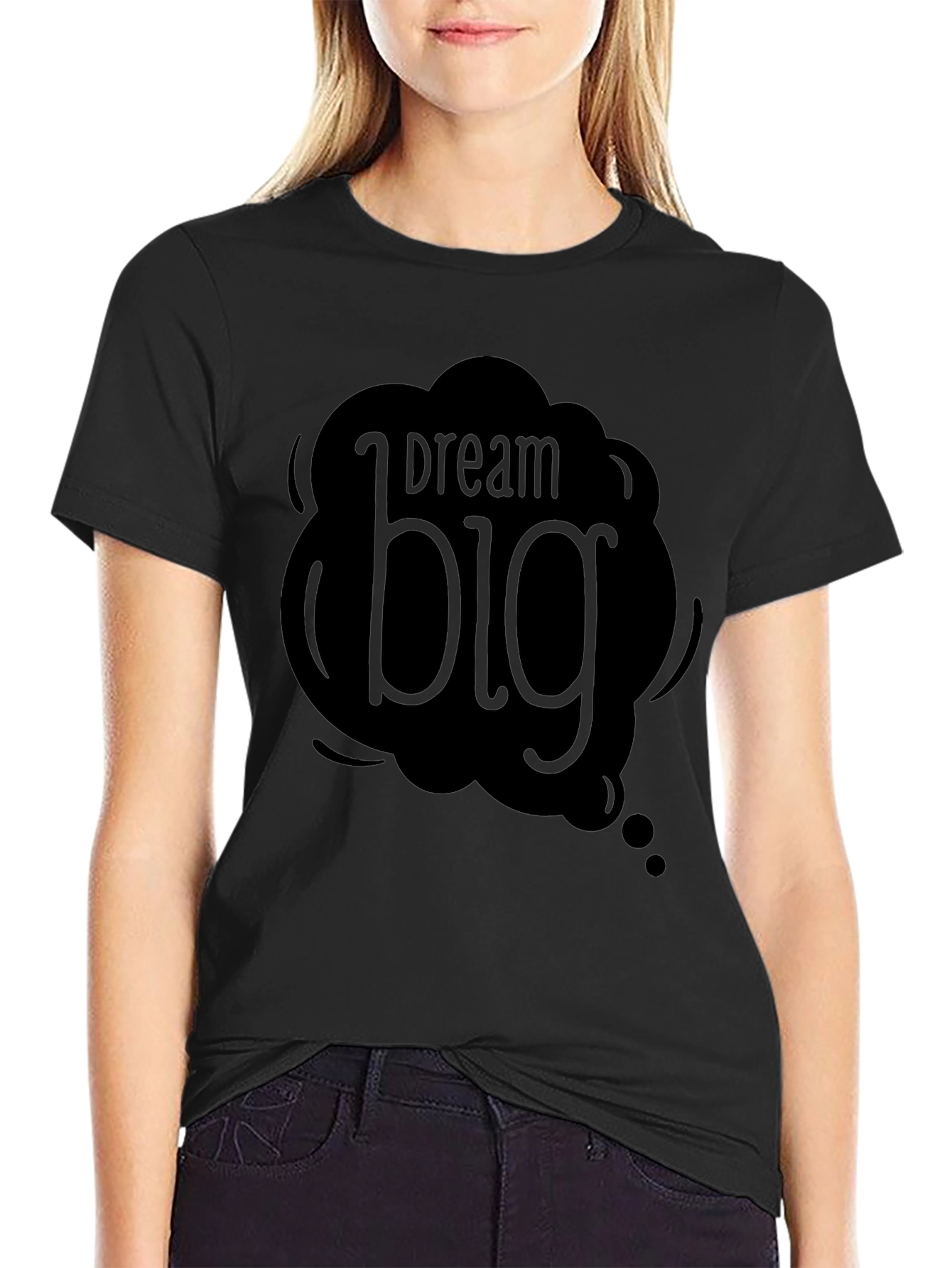 Dream Big Graphic Black T-Shirt