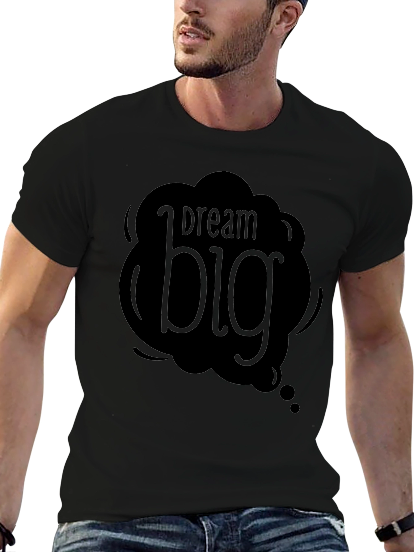 Dream Big Graphic Black T-Shirt