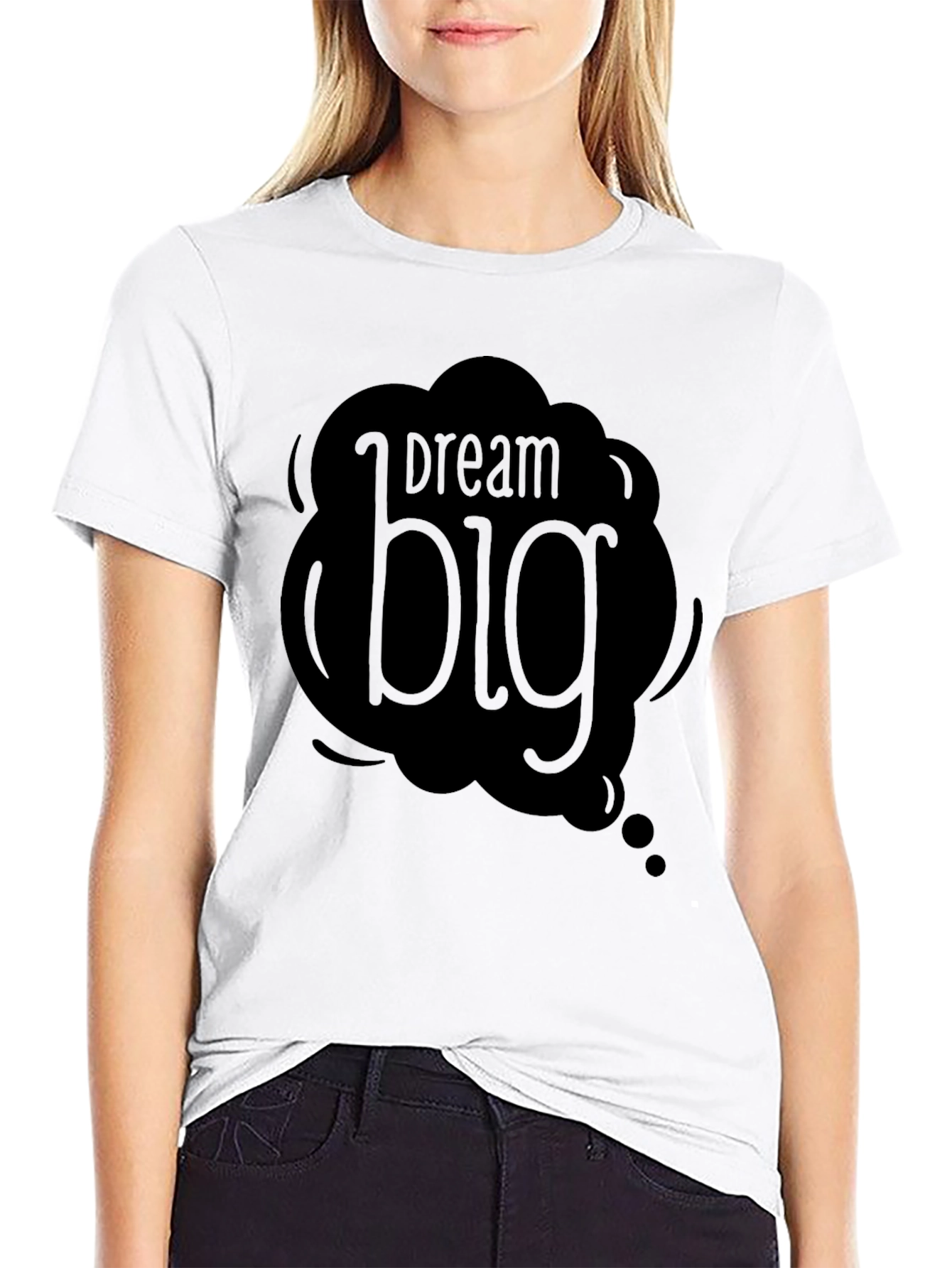 Dream Big Graphic Black T-Shirt