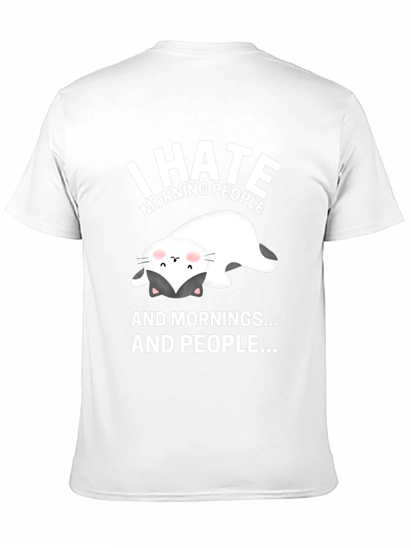 I Hate Morning People Cat T-Shirt
