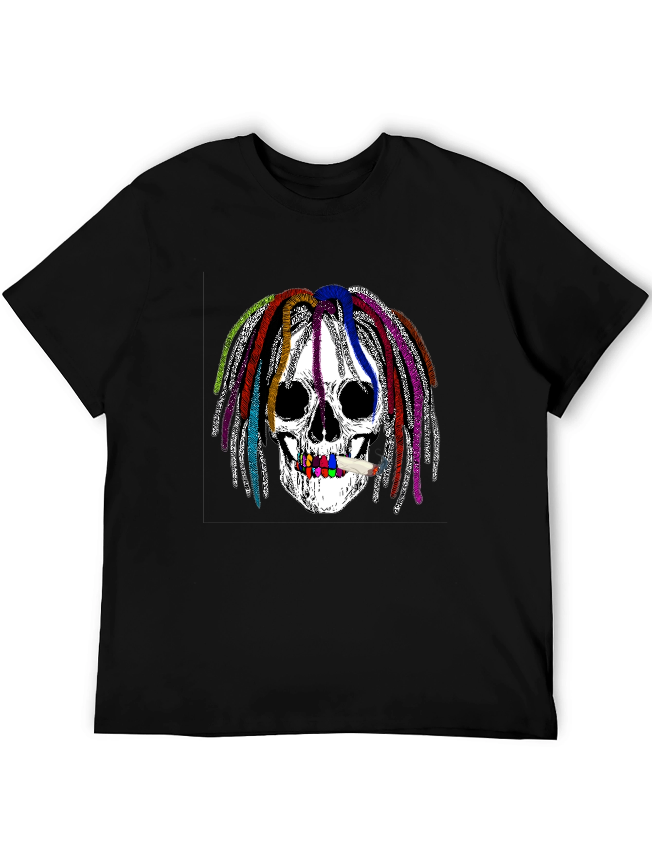 Skull Dreadlocks Graphic T-Shirt