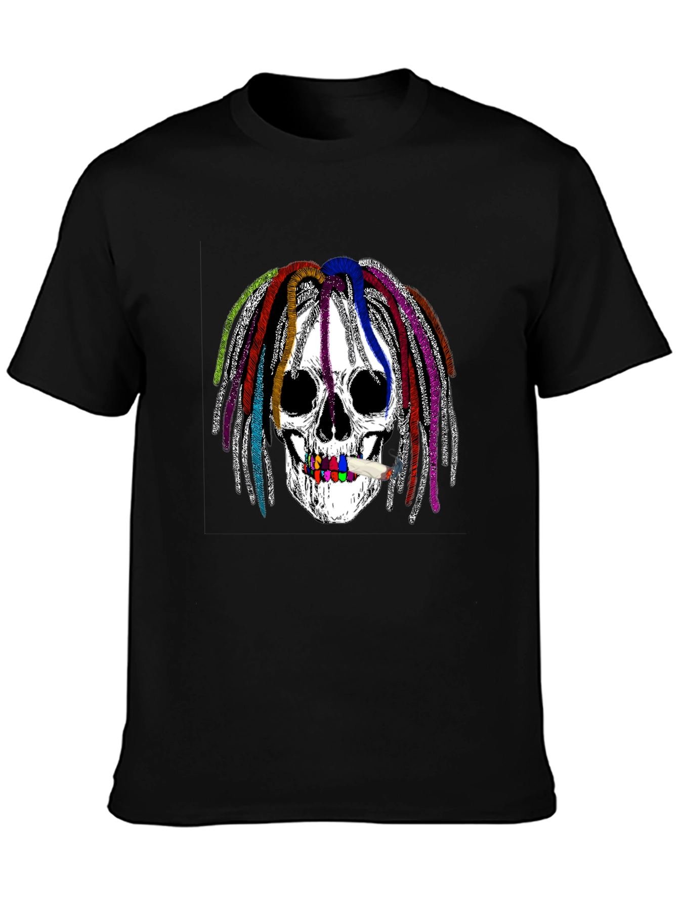 Skull Dreadlocks Graphic T-Shirt