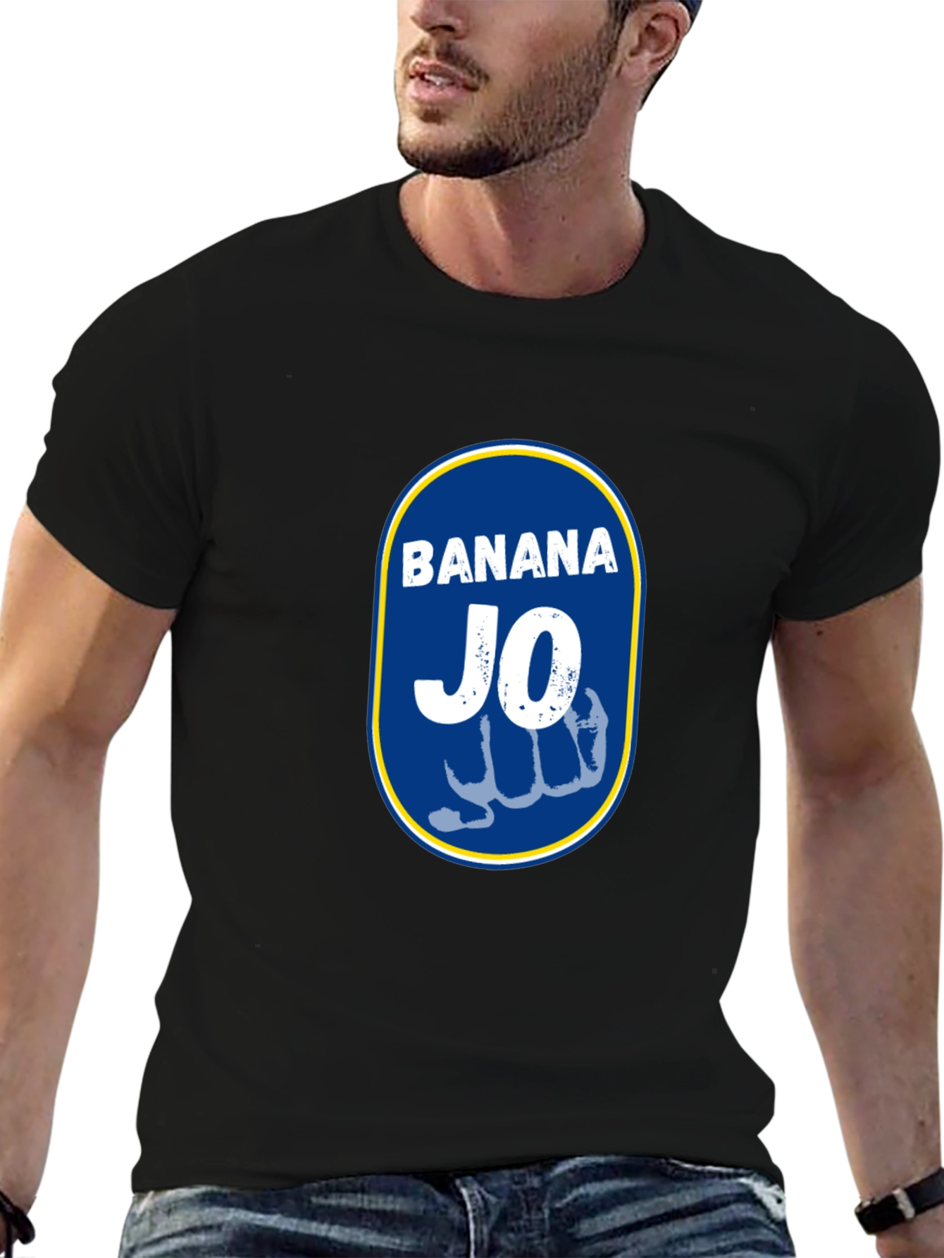 Banana Jo Graphic Tee - Black Cotton T-Shirt