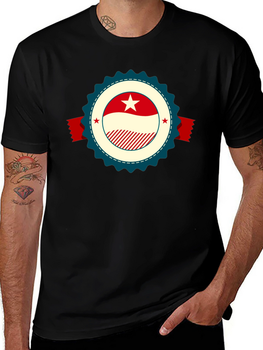 Retro Star Emblem Black T-Shirt