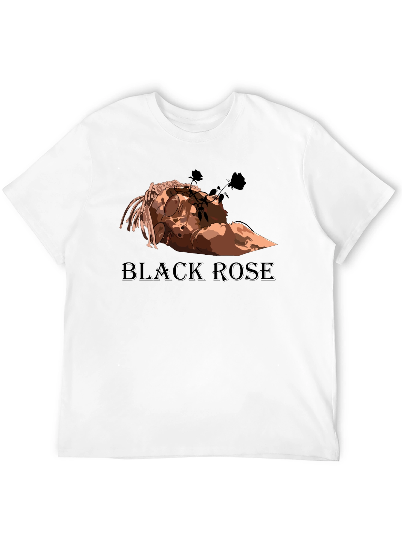 Black Rose Graphic Tee - Stylish Mens T-Shirt