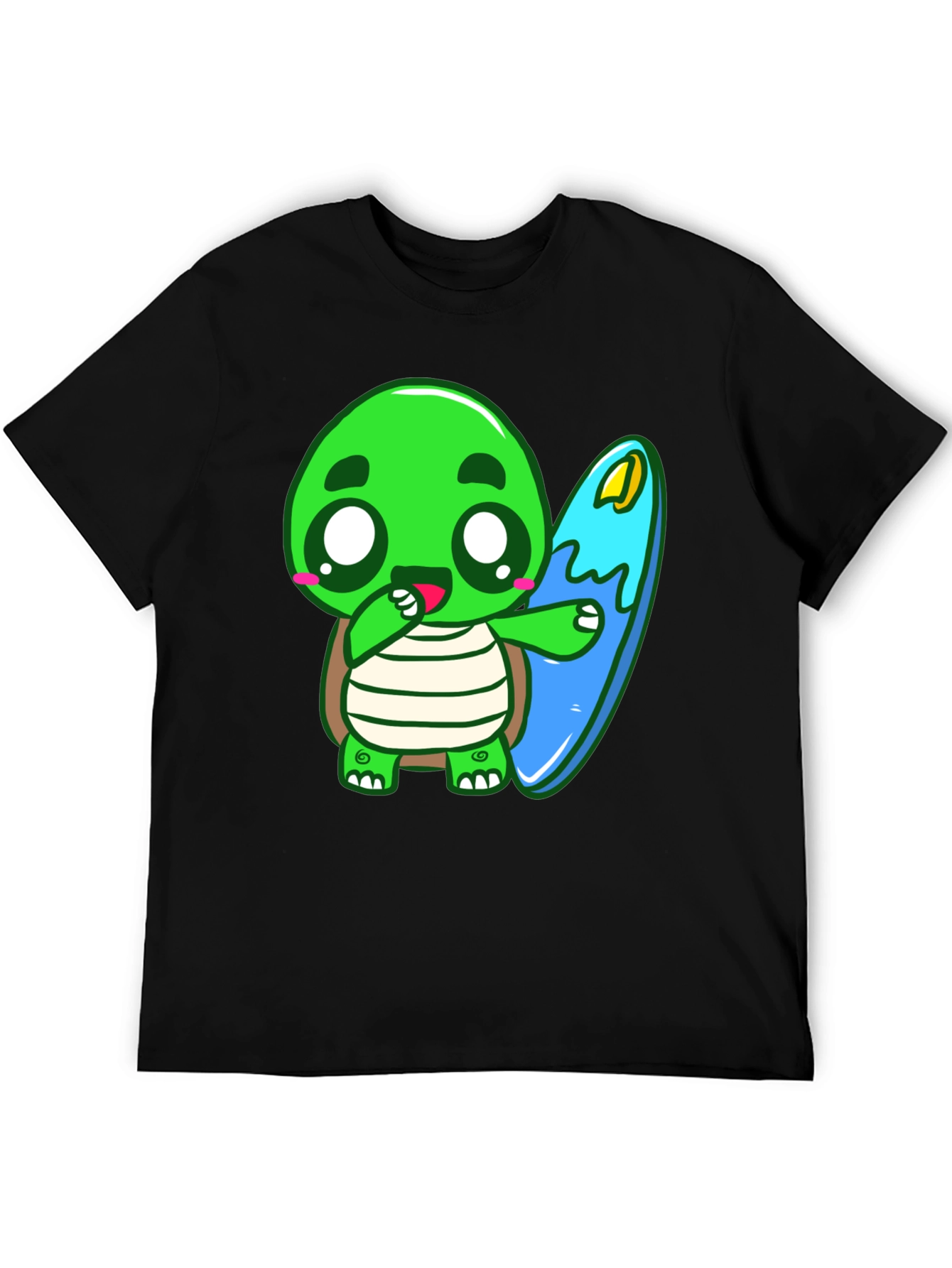 Cute Turtle Surfing Graphic Tee