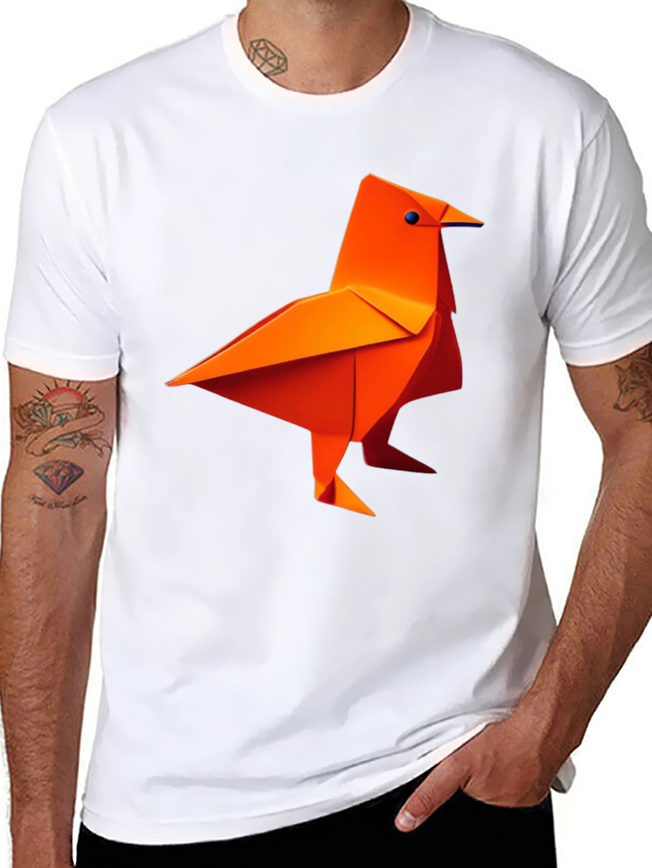 Origami Bird Graphic Tee - Stylish and Unique