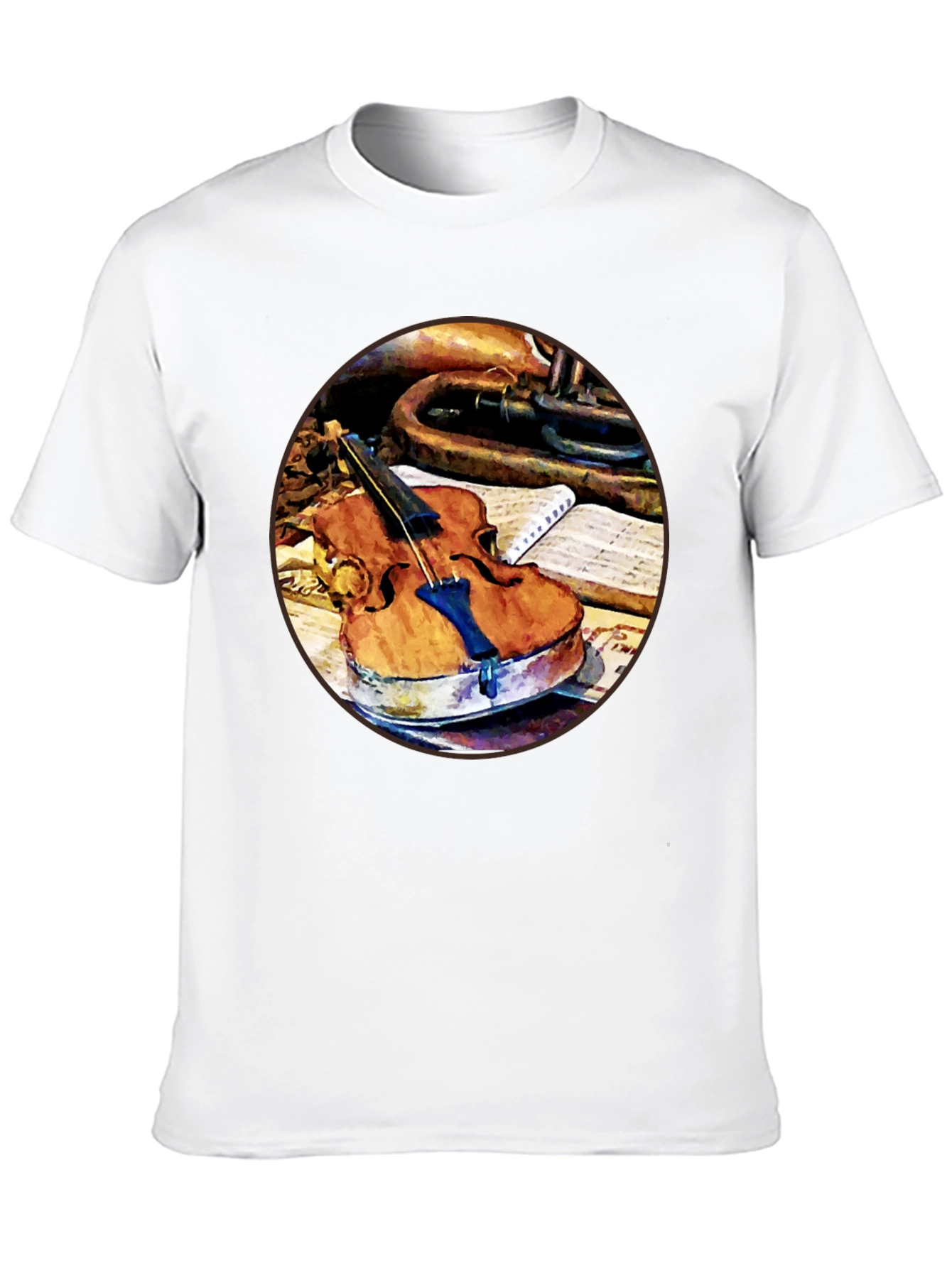 Violin and Trumpet Graphic T-Shirt
