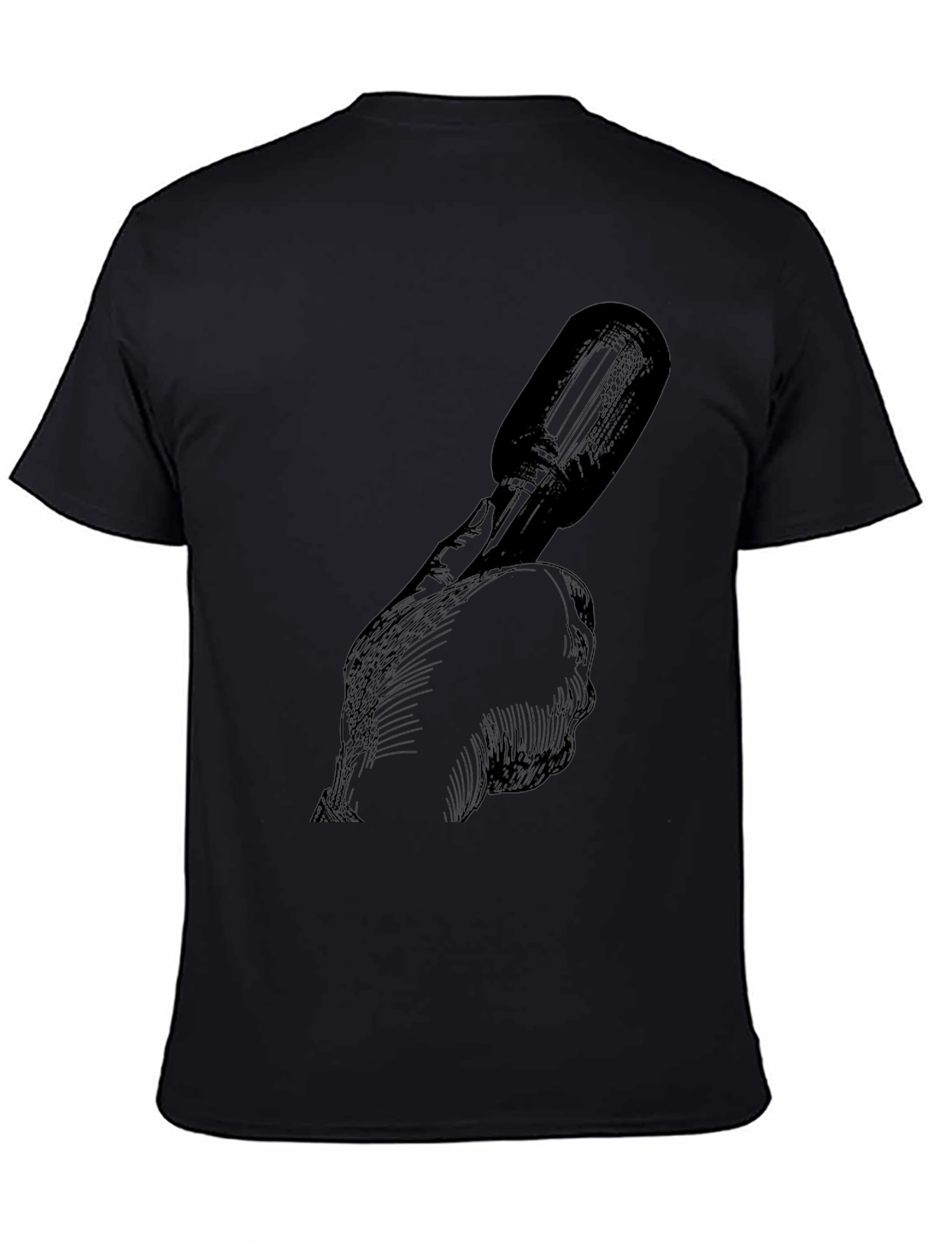 Hand Holding Mic Black Graphic Tee