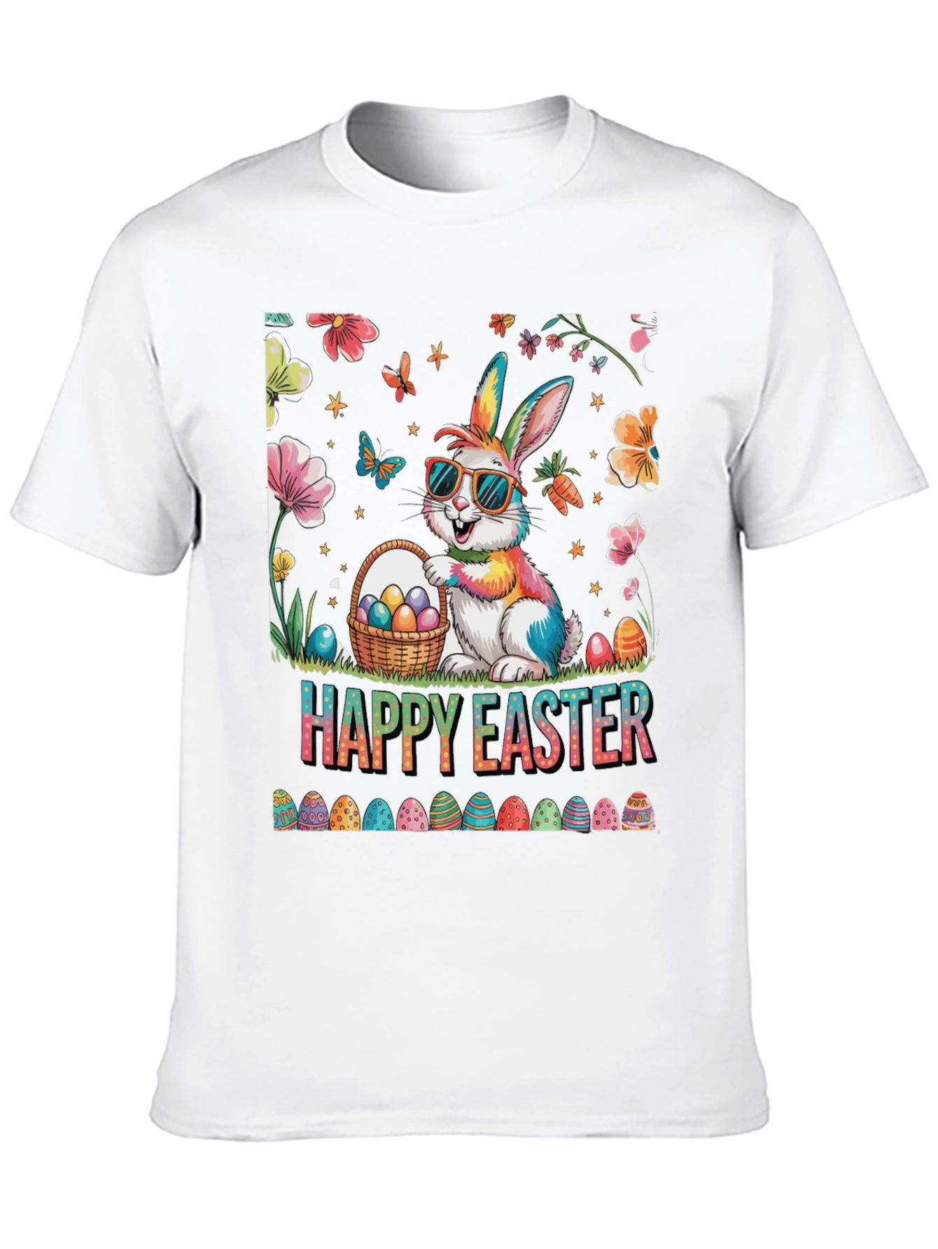 Happy Easter Bunny T-Shirt - Festive Holiday Apparel