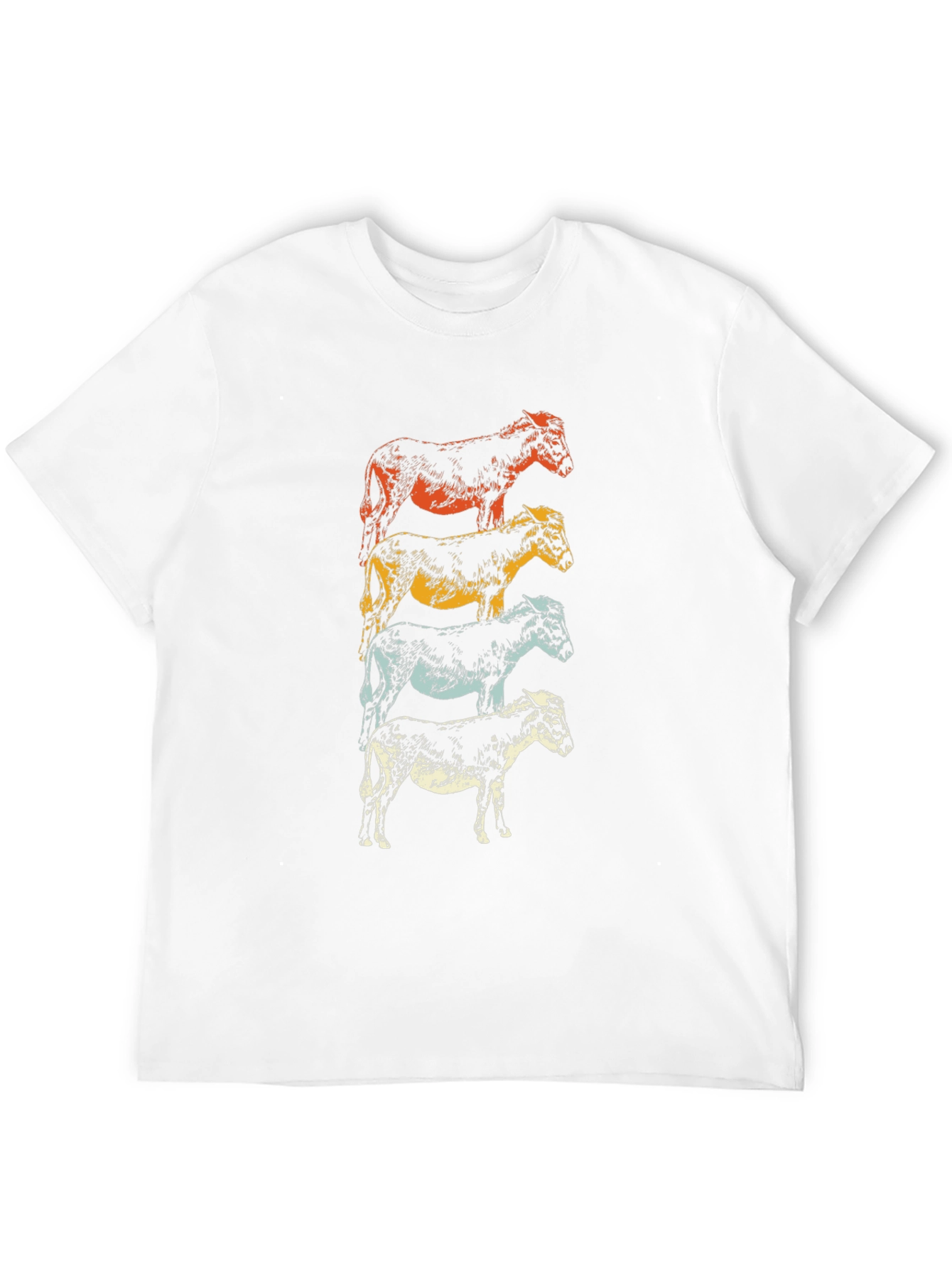 Retro Donkey Stack Graphic Tee - Black Cotton